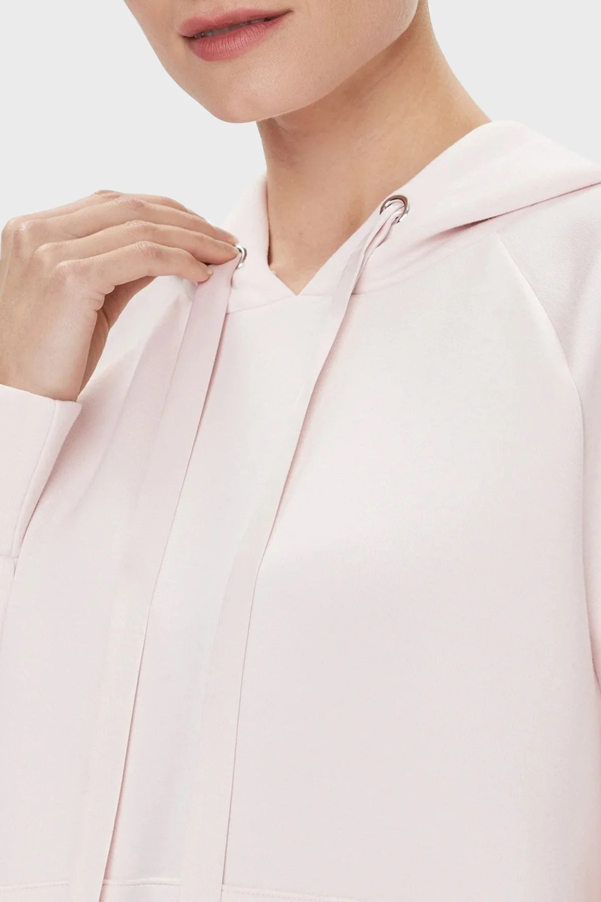 Guess Hooded Loose Fit Kapüşonlu W4RQ04 KBYE2 Bayan Sweat W4RQ04KBYE2 A60W PUDRA - 4