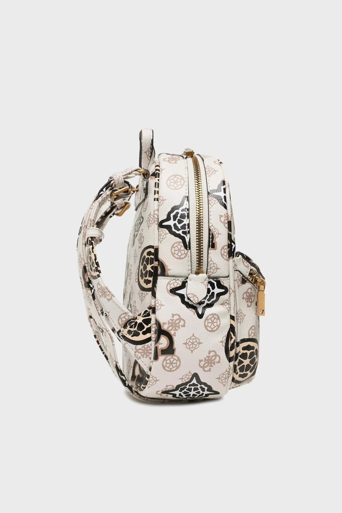 Guess House Logolu Fermuarlı Bayan Sırt Çantası HWPP8686320 CRU BEJ - 2