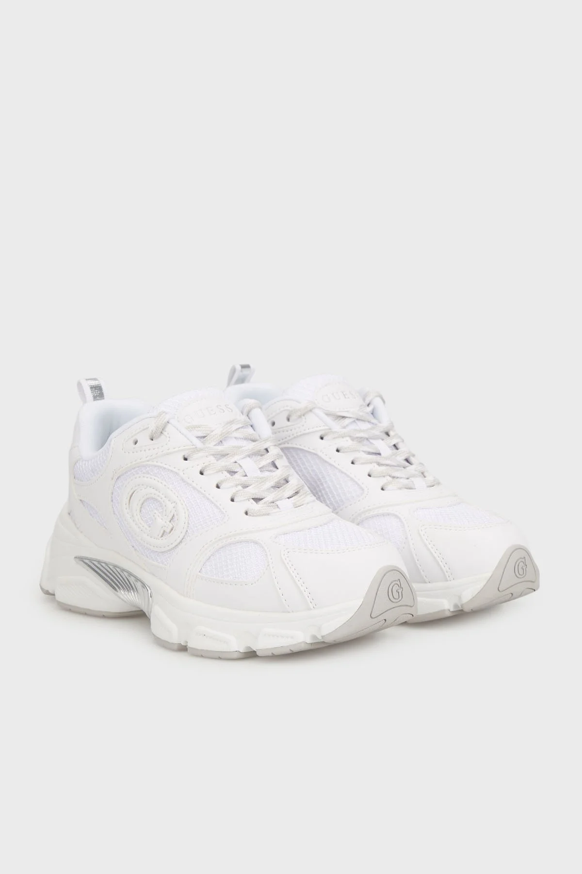 Guess Ibitha Logolu Metalik Detaylı Kalın Taban Sneaker FLTIBIELE12 Bayan Ayakkabı FLTIBI ELE12 WHITE BEYAZ - 3