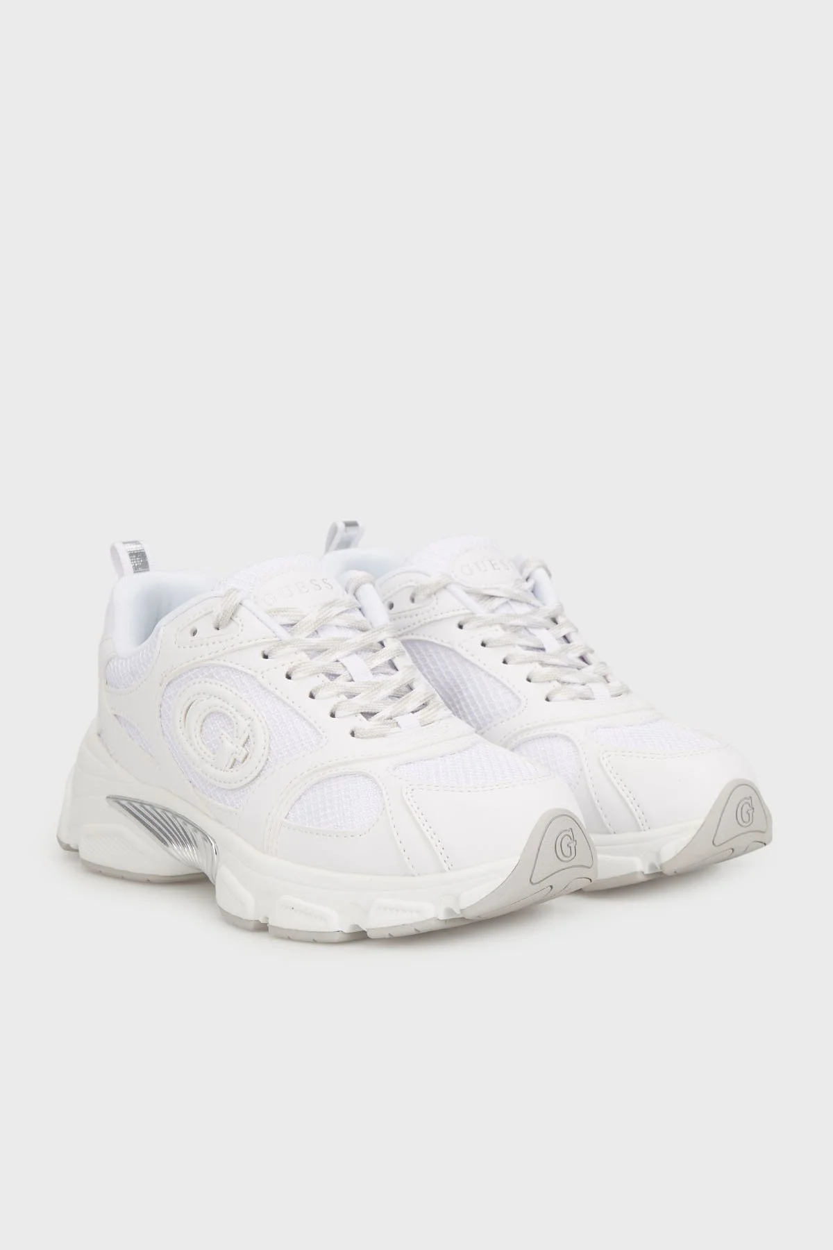 Guess Ibitha Logolu Metalik Detaylı Kalın Taban Sneaker FLTIBIELE12 Kadın Ayakkabı FLTIBI ELE12 WHITE BEYAZ - 3