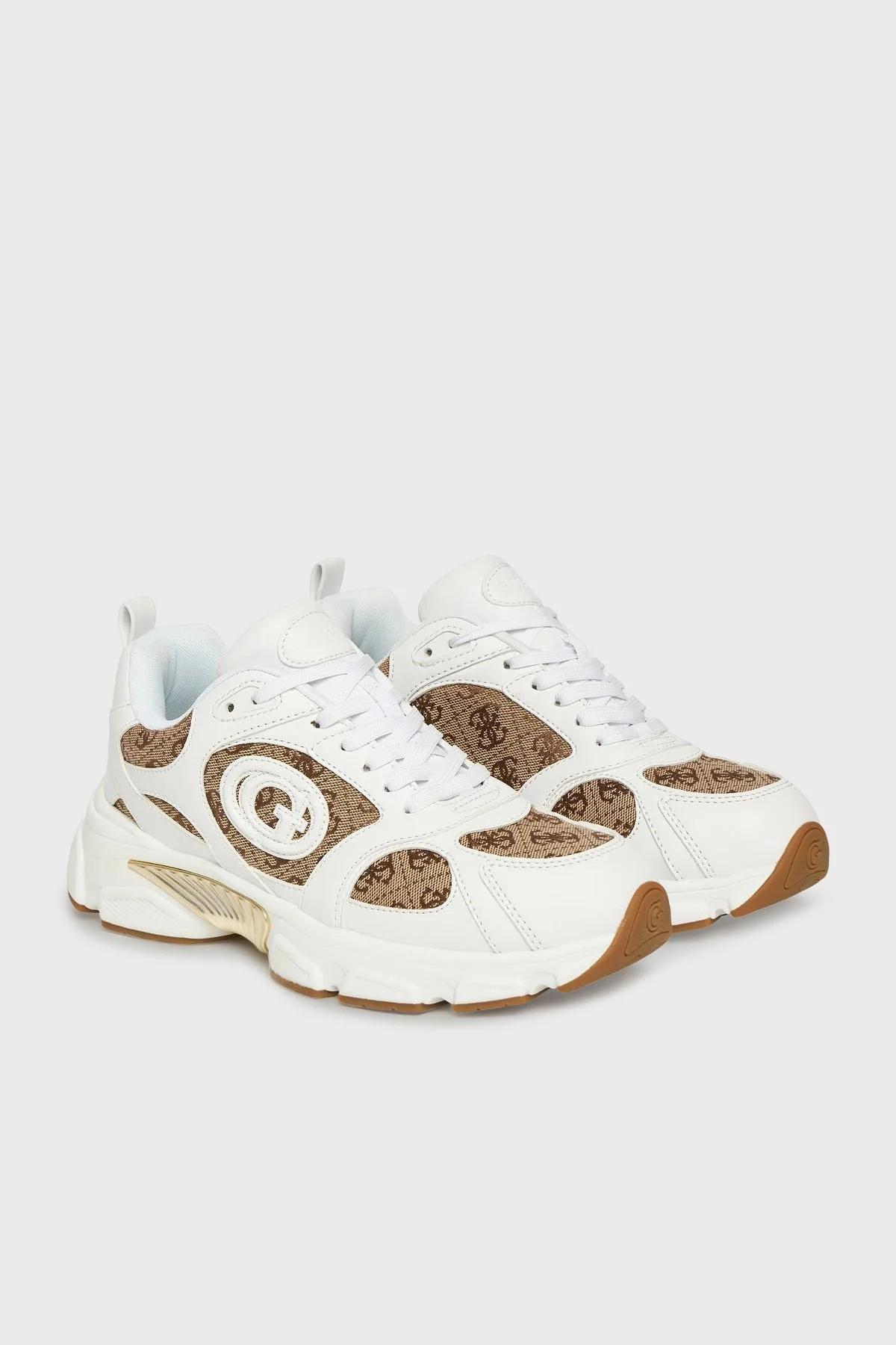 Guess Ibitha2 4G Logolu Kalın Tabanlı Sneaker FLFI2BELE12 Bayan Ayakkabı FLFI2B ELE12 BEIBR BEJ - 8