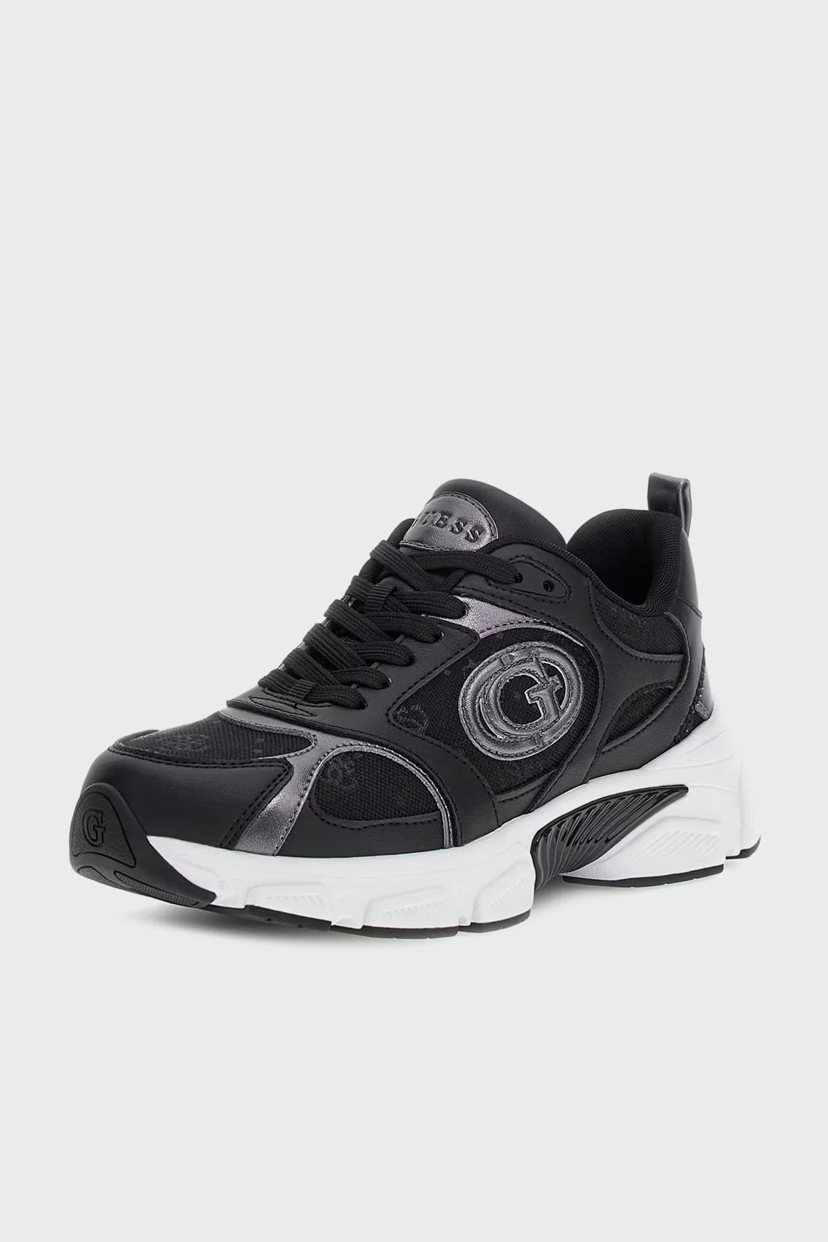 Guess Ibitha2 4G Logolu Kalın Tabanlı Sneaker FLFI2BELE12 Kadın Ayakkabı FLFI2B ELE12 BLKPE SİYAH - 1