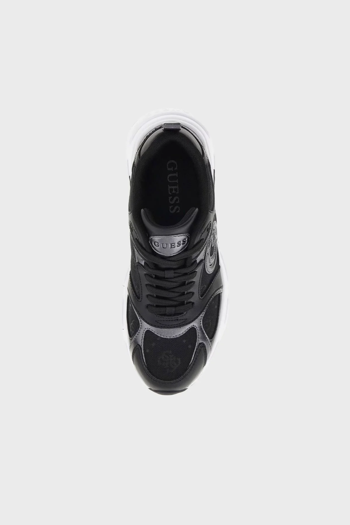 Guess Ibitha2 4G Logolu Kalın Tabanlı Sneaker FLFI2BELE12 Kadın Ayakkabı FLFI2B ELE12 BLKPE SİYAH - 4