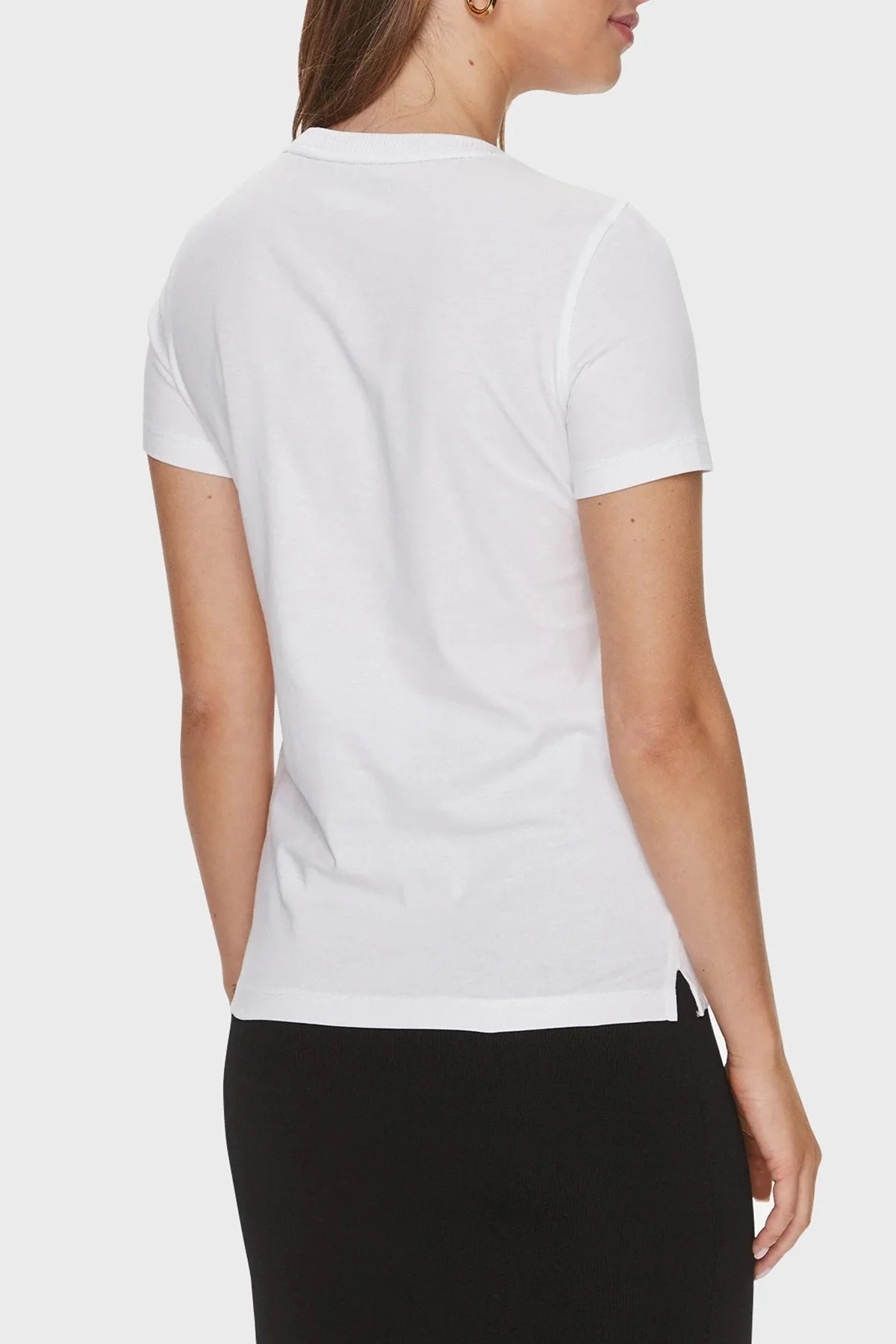 Guess Icon Pamuklu Slim Fit Bisiklet Yaka W4RI41 I3Z14 Bayan T Shirt W4RI41I3Z14 G011 BEYAZ - 2