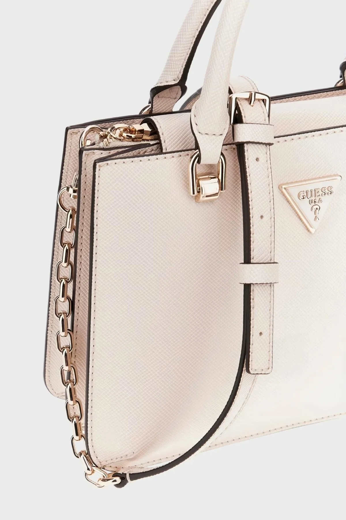 Guess Ilia Logolu Çıkarılabilir Askılı HWVG8569050 Bayan Çanta HWVG85 69050 STO KREM - 4