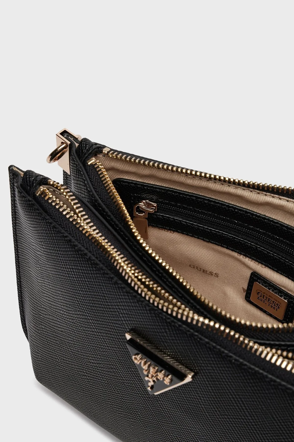 Guess Ilia Logolu Çıkarılabilir Zincir Askılı HWVG8569120 Bayan Çanta HWVG85 69120 BLA SİYAH - 5