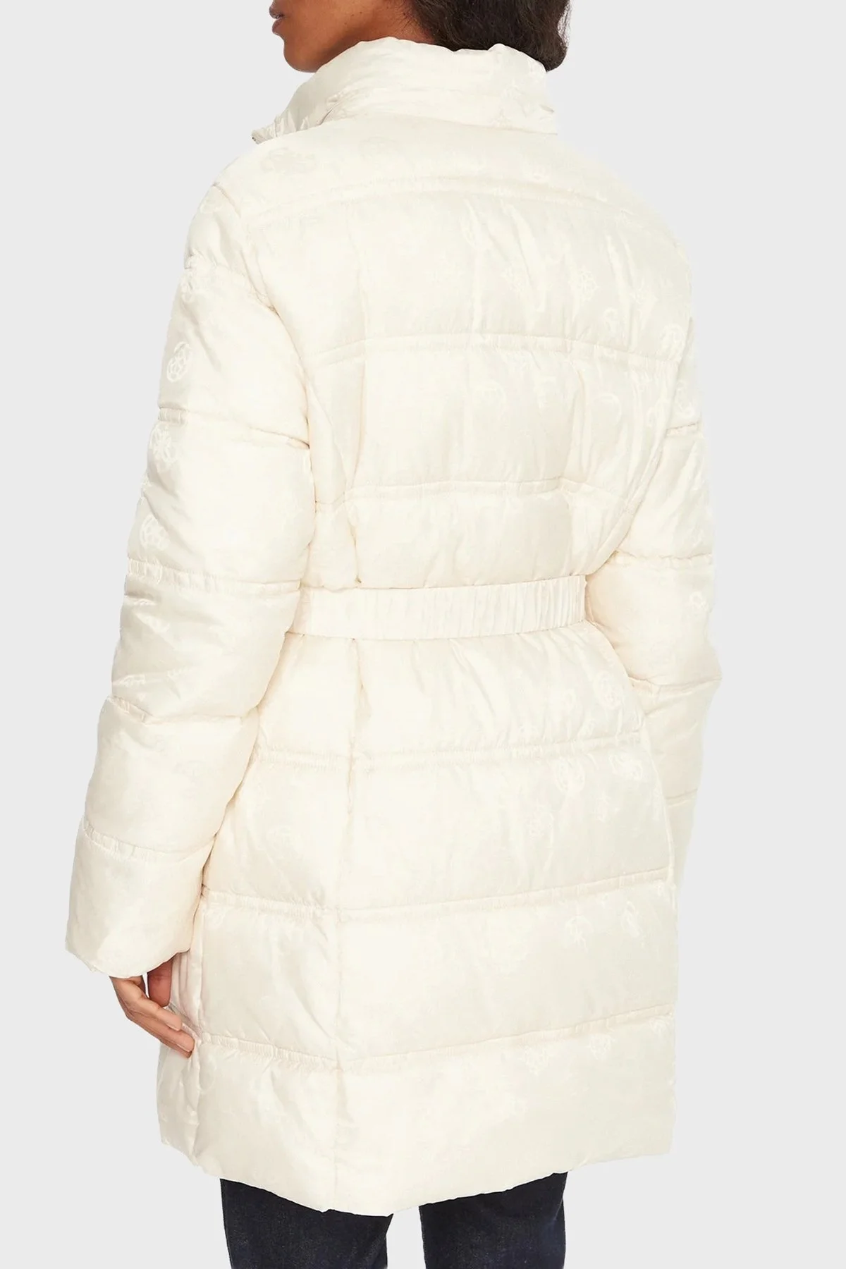 Guess Imma Kapitoneli Regular Fit Çıkarılabilir Kapüşonlu Su İtici W5BL44W2912 Bayan Mont W5BL44 W2912 G1F7 KREM - 4