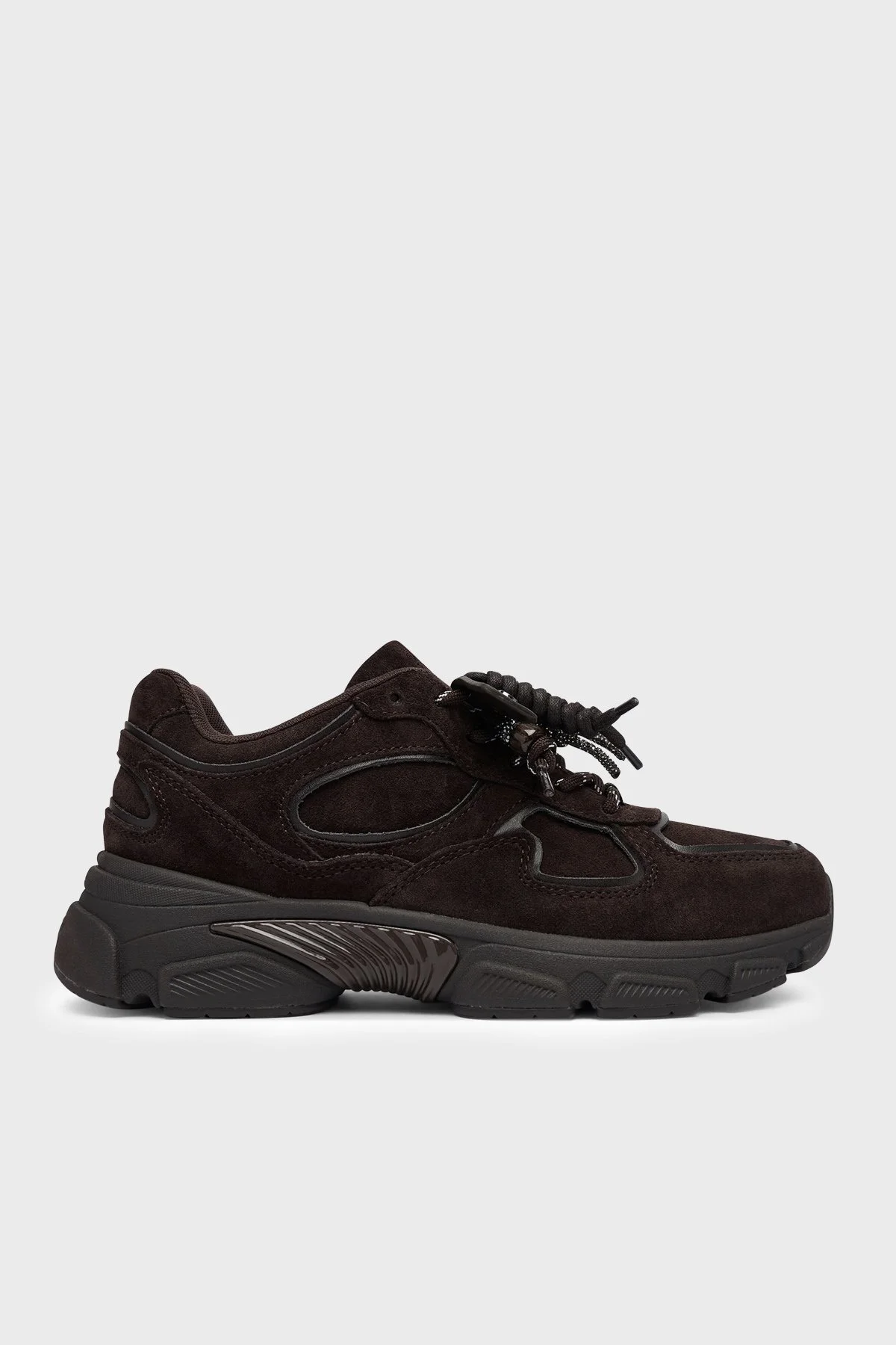 Guess Irrina Logolu Süet Sneaker FLFIRRSUE12 Kadın Ayakkabı FLFIRR SUE12 BROBR Kahve - 1