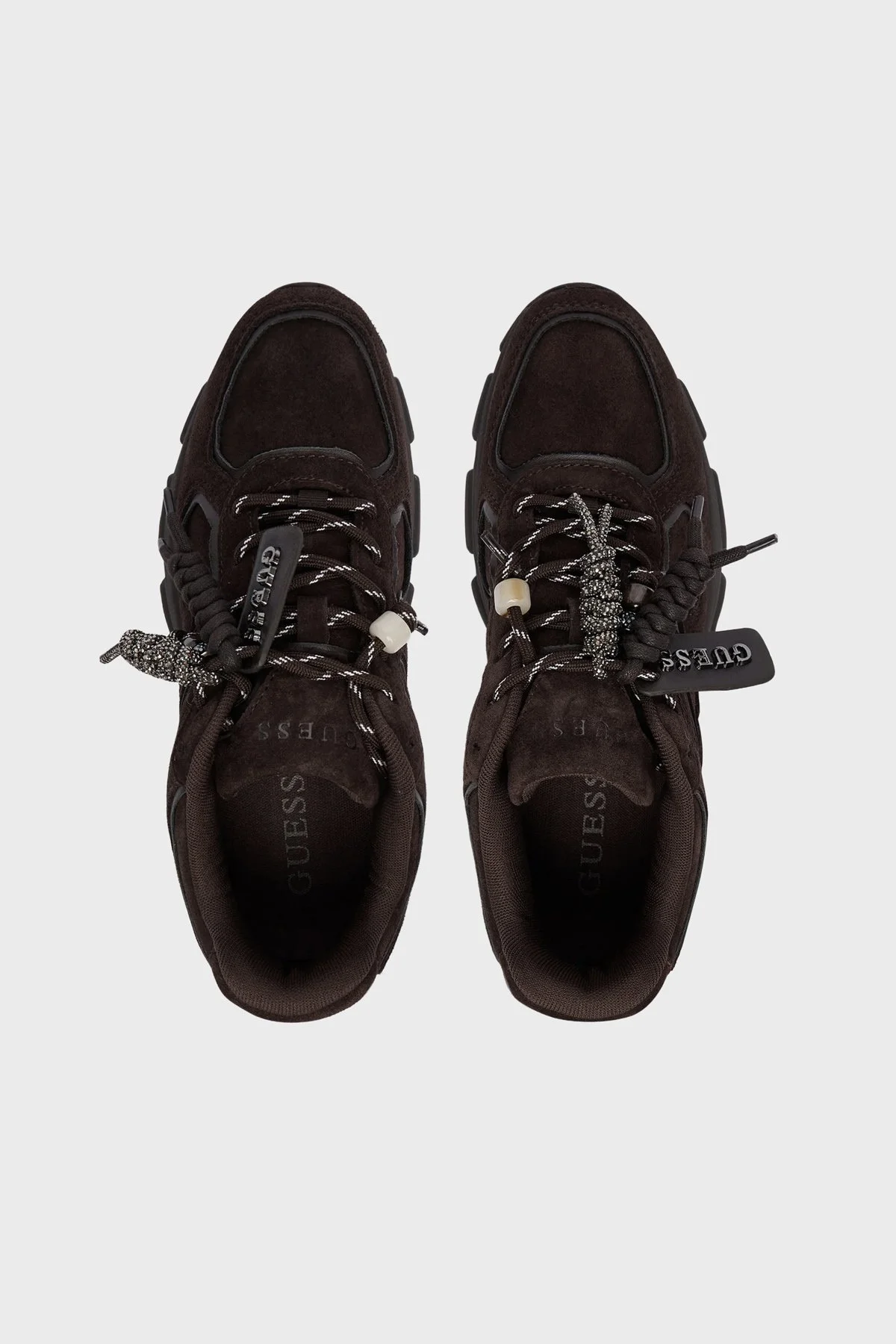 Guess Irrina Logolu Süet Sneaker FLFIRRSUE12 Kadın Ayakkabı FLFIRR SUE12 BROBR Kahve - 3