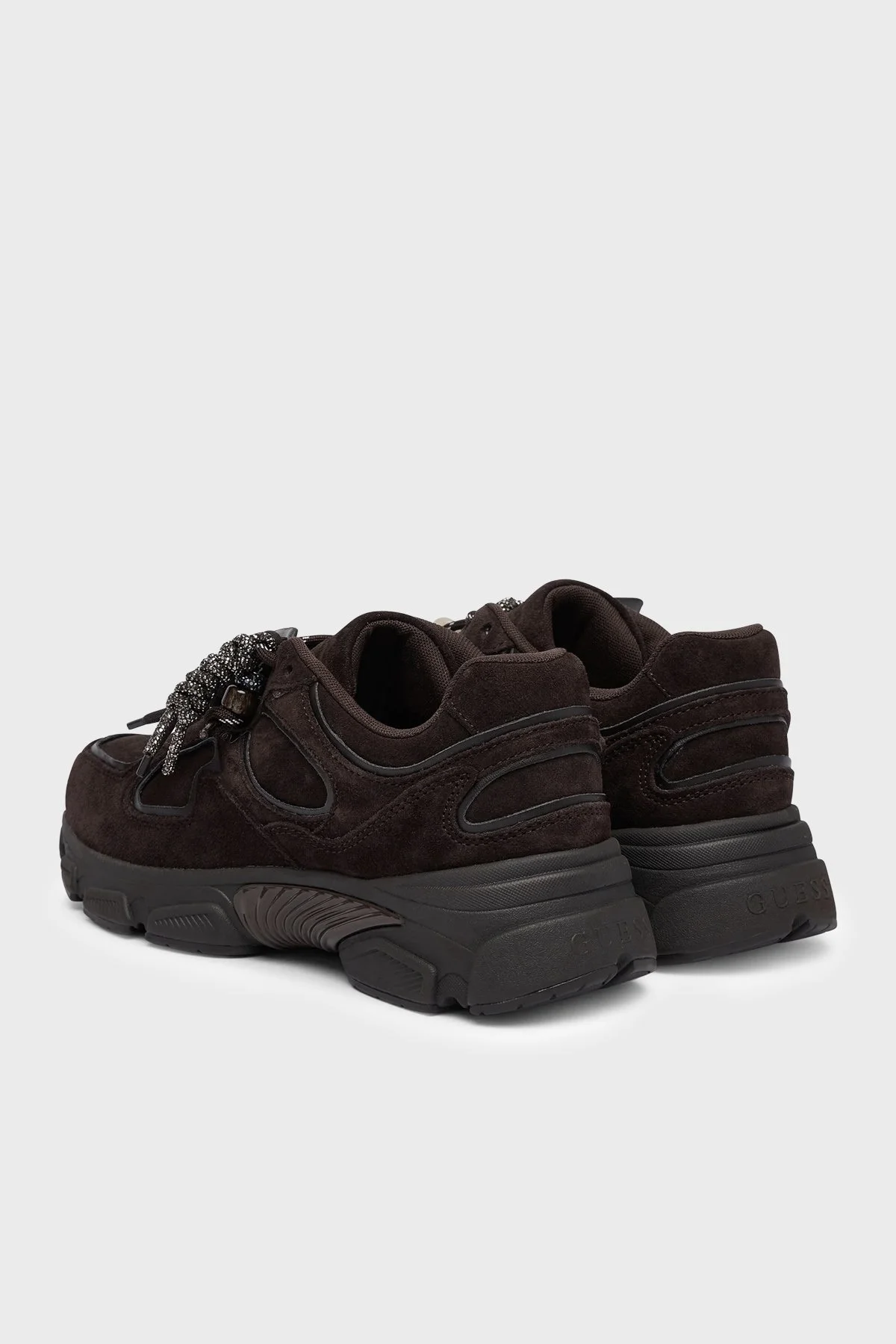 Guess Irrina Logolu Süet Sneaker FLFIRRSUE12 Kadın Ayakkabı FLFIRR SUE12 BROBR Kahve - 5