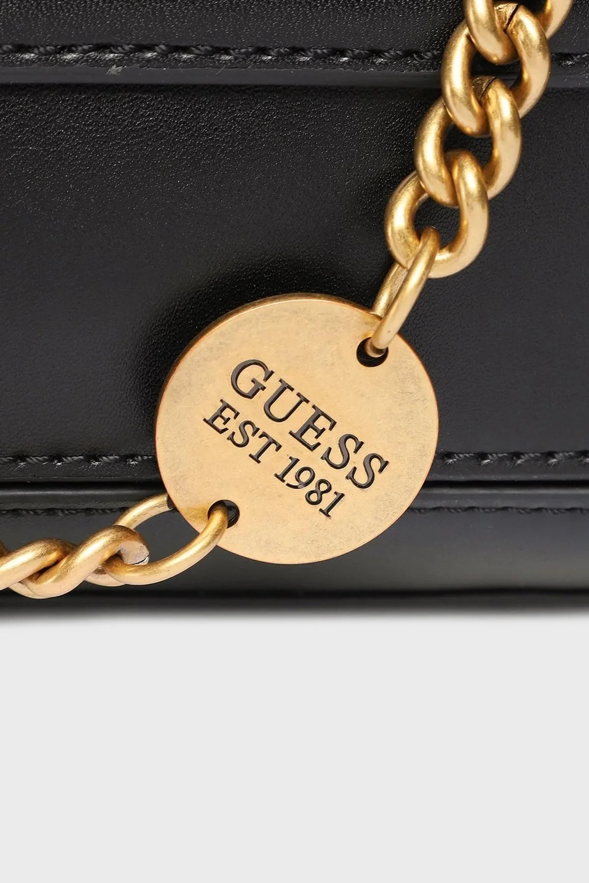 Guess Iseline Logolu Zımba Detaylı Çapraz Omuz Askılı Mini Bayan Çanta HWVE8960780 BLA SİYAH - 5