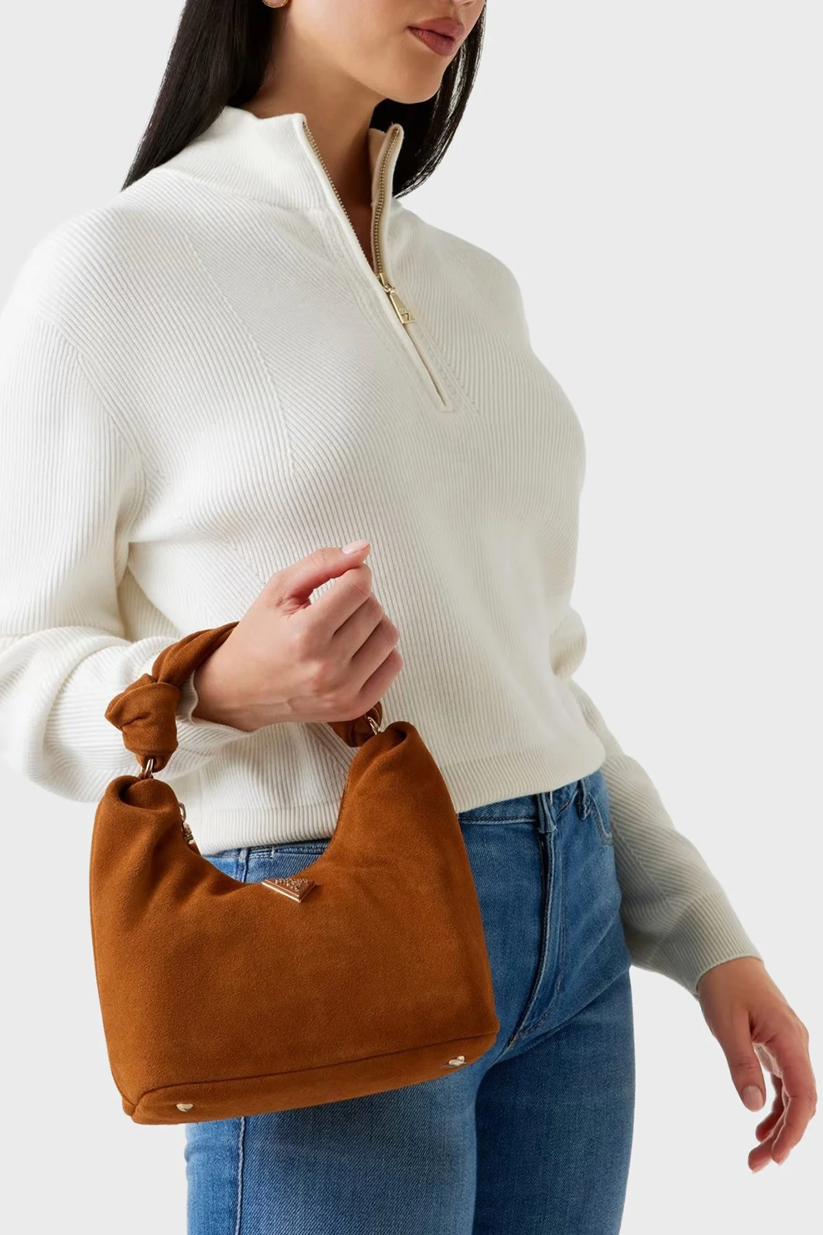 Guess Isotta Süet Zincir Askılı Bayan Çanta HWSG96 60010 COG TABA - 3