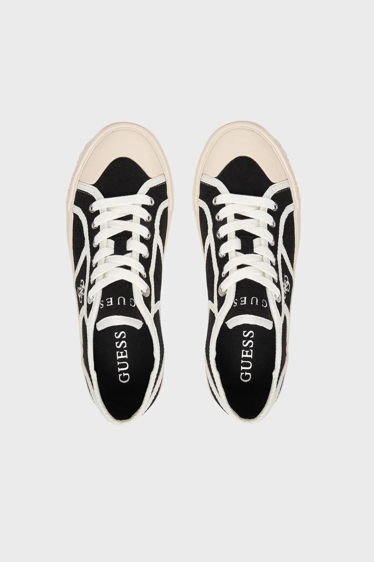 Guess Issah Logolu Bağcıklı Sneaker FLPISSFAL12 Kadın Ayakkabı FLPISS FAL12 BLACK SİYAH - 3