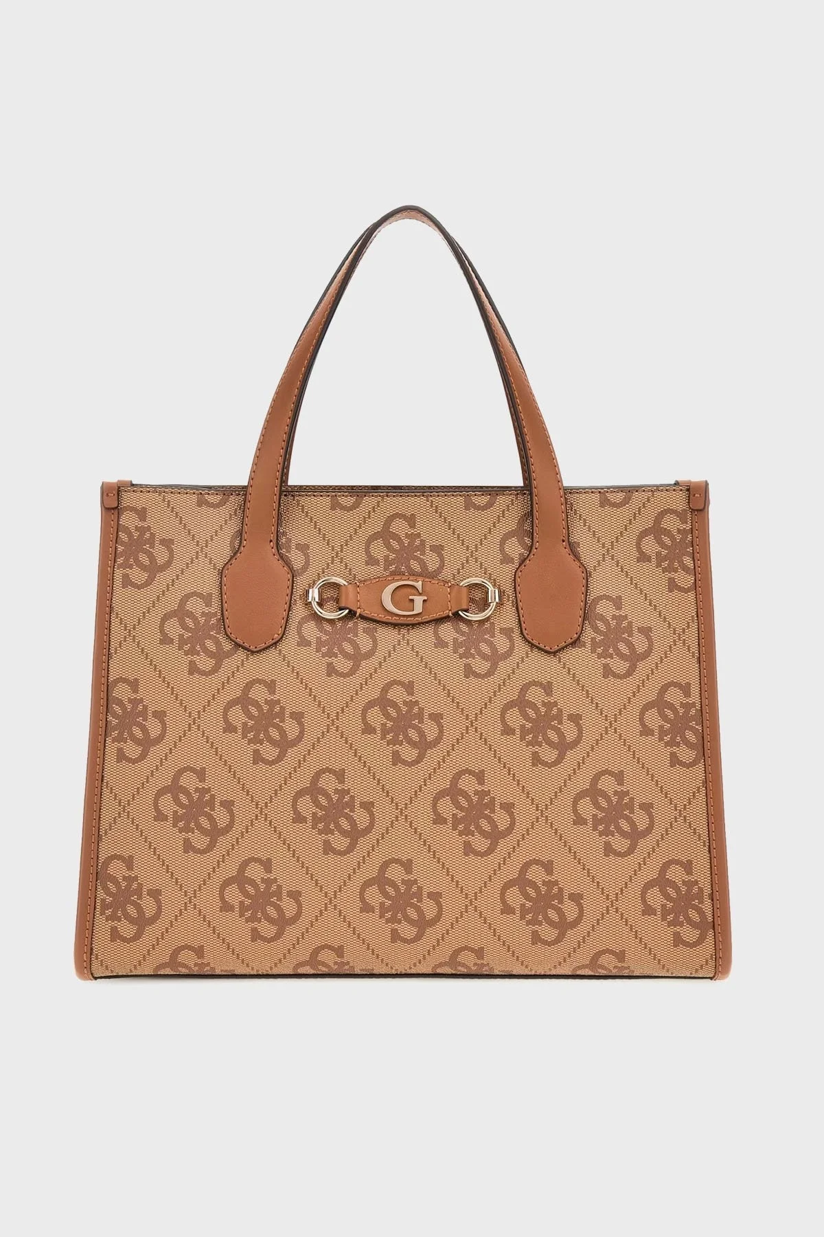 Guess Izzy 4G Logolu Çıkarılabilir Askılı Büyük HWOS8654220 Bayan Çanta HWOS86 54220 LTL KAHVE - 5