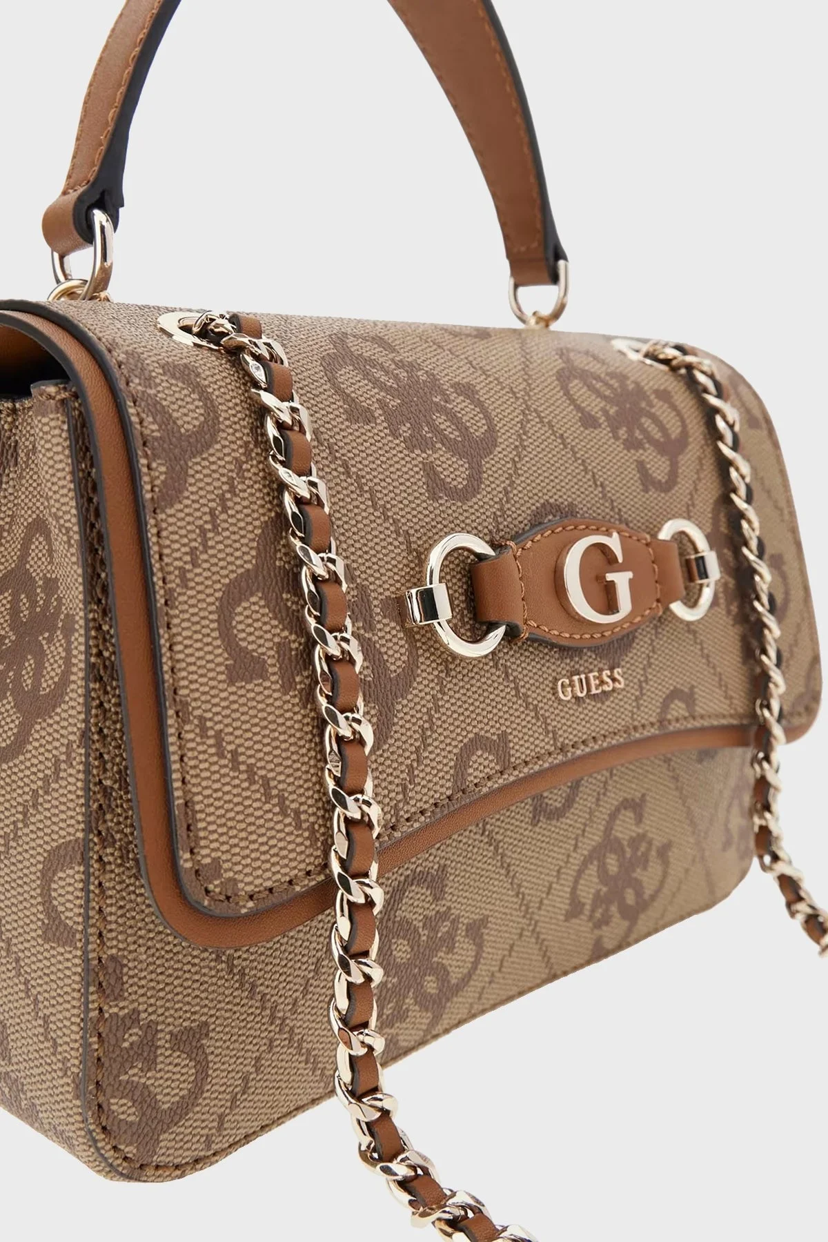 Guess Izzy 4G Logolu Zincir Askılı HWOS8654190 Bayan Çanta HWOS86 54190 LTL KAHVE - 8