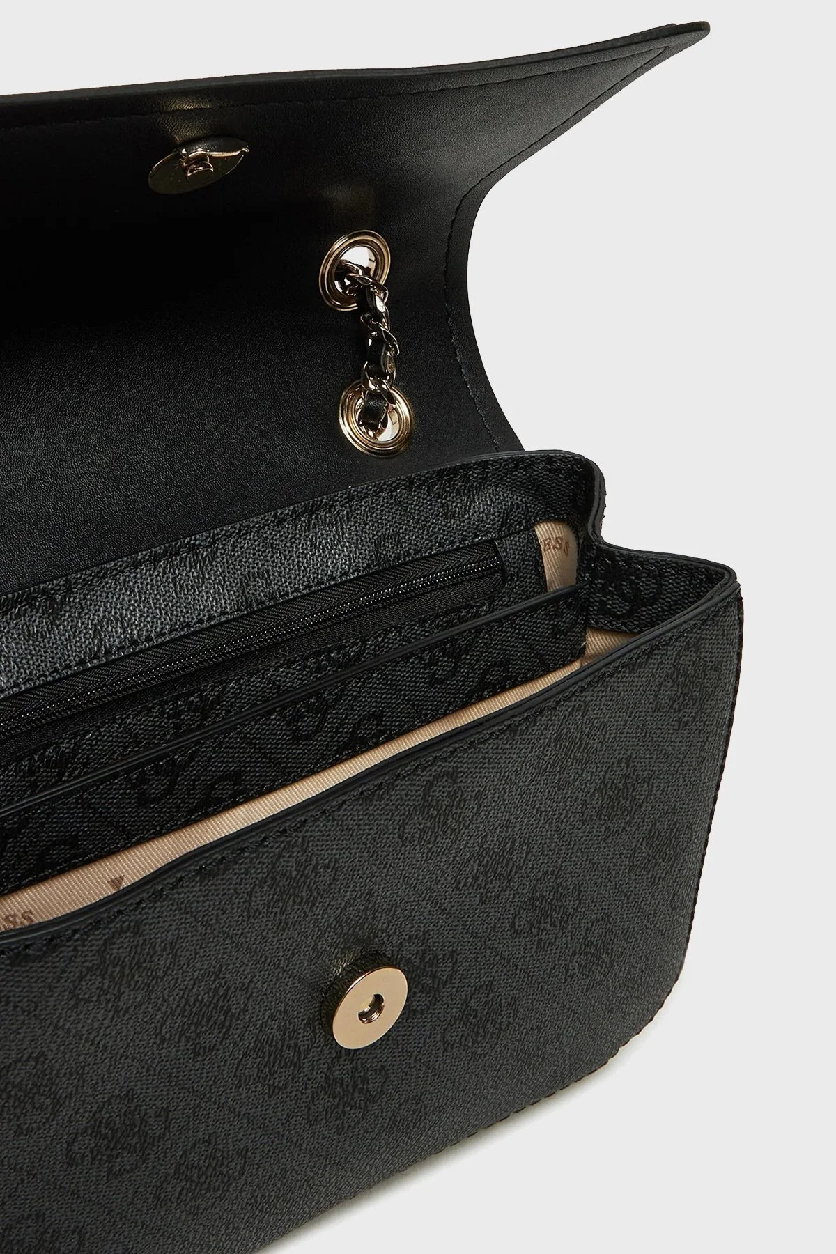 Guess Izzy 4G Logolu Zincir Askılı HWSG8654190 Bayan Çanta HWSG86 54190 CLO ANTRASİT - 11