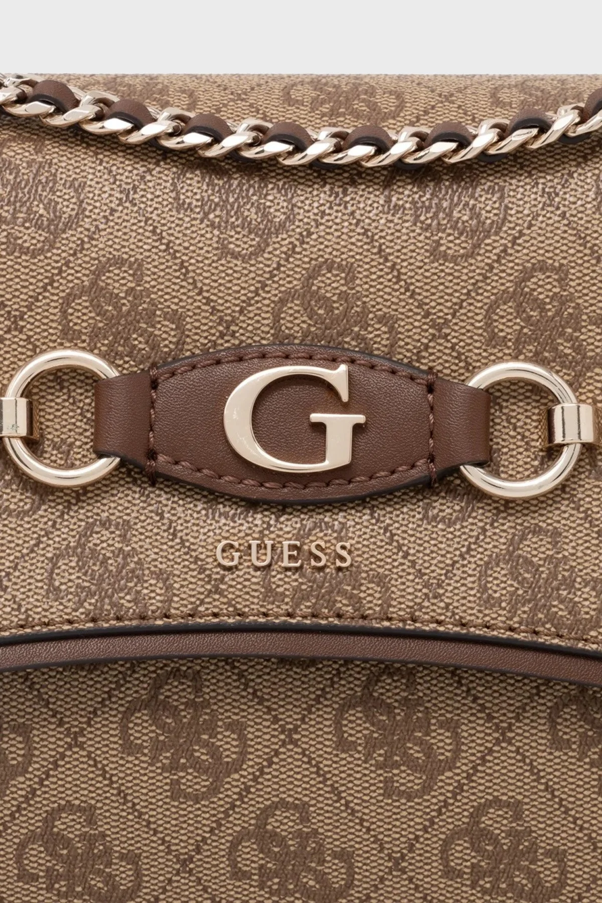 Guess Izzy 4G Logolu Zincir Askılı HWSG8654190 Bayan Çanta HWSG86 54190 LGW KAHVE - 9