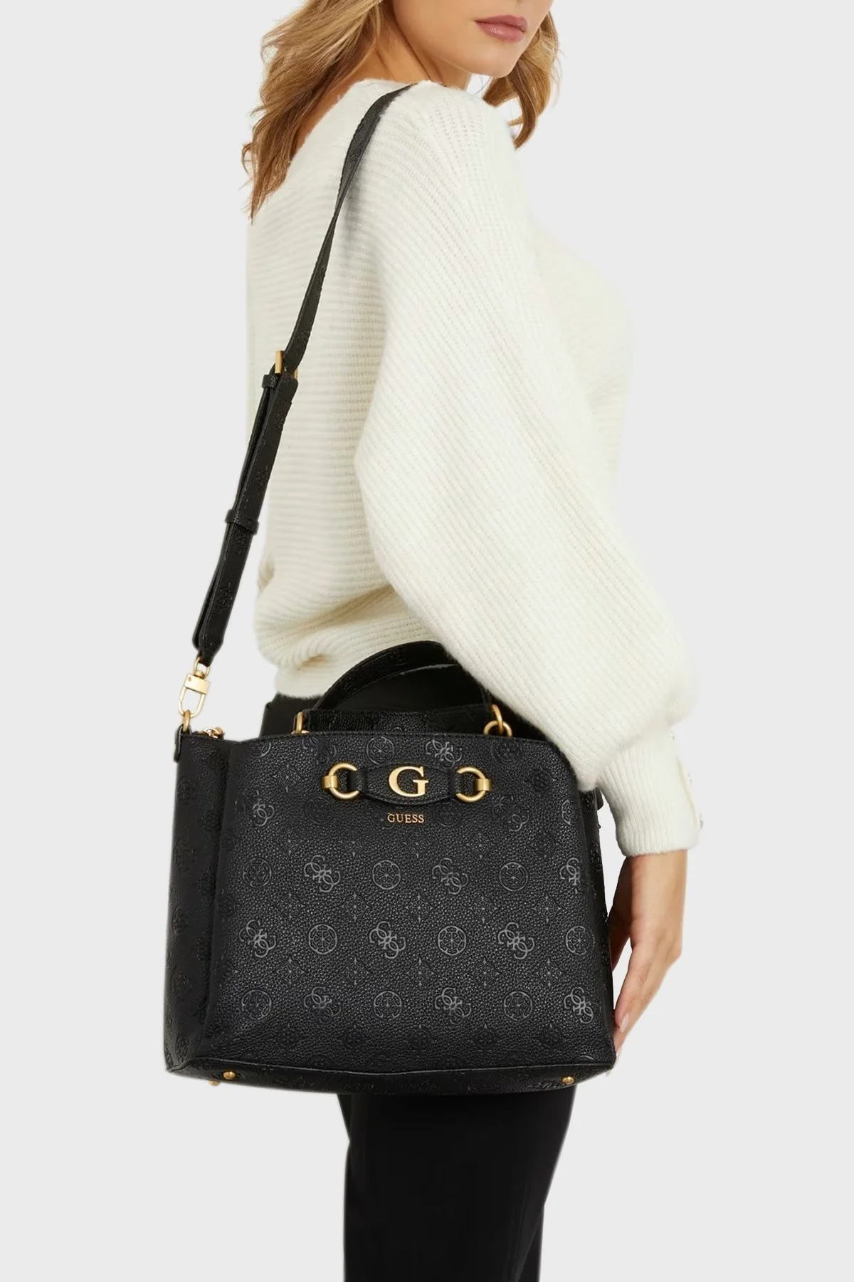Guess Izzy Ayarlanabilir ve Çıkarılabilir Uzatma Askılı HWPD9209060BLO Bayan Çanta HWPD9209060 BLO SİYAH - 2