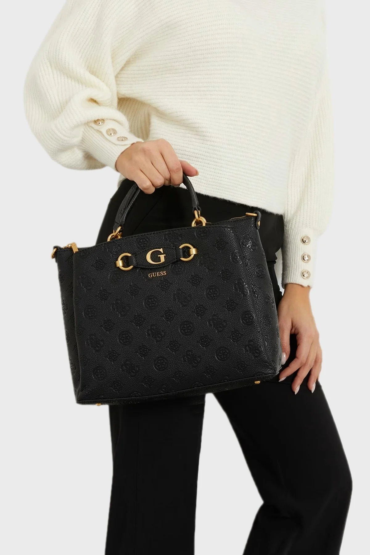 Guess Izzy Ayarlanabilir ve Çıkarılabilir Uzatma Askılı HWPD9209060BLO Bayan Çanta HWPD9209060 BLO SİYAH - 3