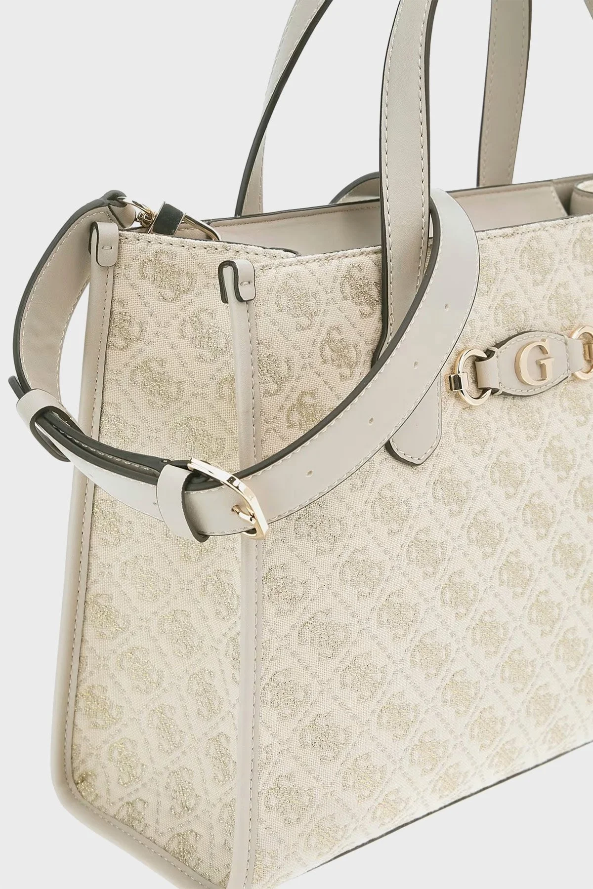 Guess Izzy Çıkarılabilir Uzatma Askılı HWJG8654220DVL Bayan Çanta HWJG8654220 DVL EKRU - 6