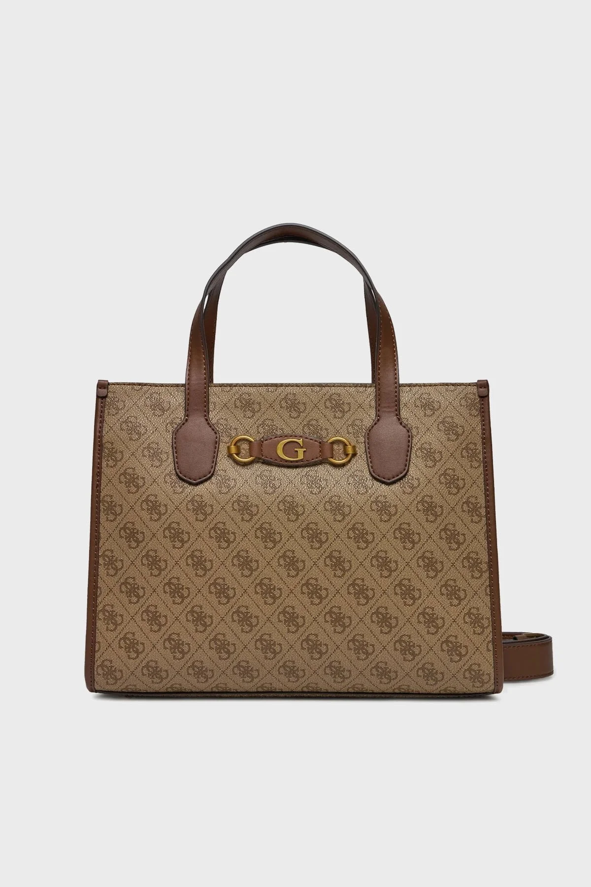 Guess Izzy Logolu Çıkarılabilir Uzatma Askılı HWSB8654220LGW Bayan Çanta HWSB8654220 LGW KAHVE - 1
