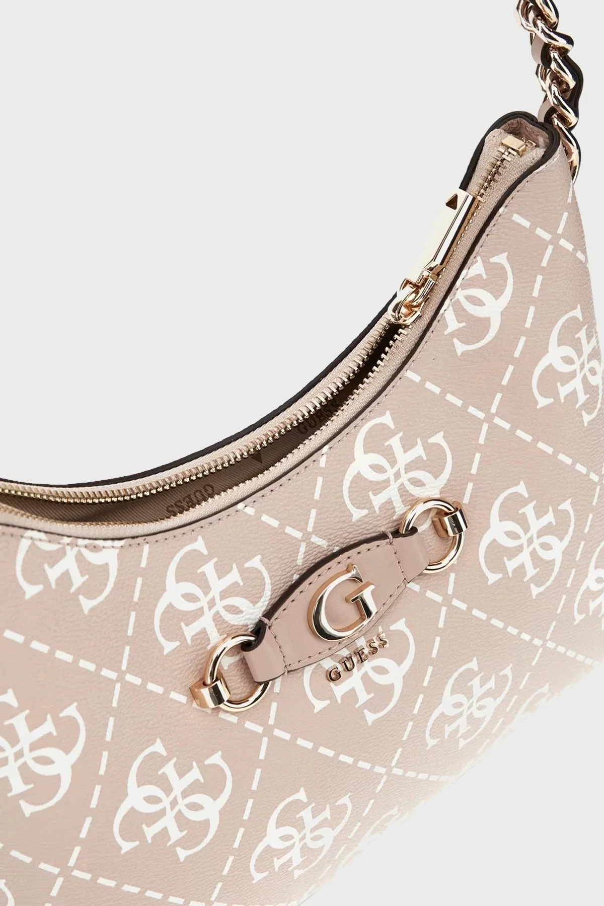 Guess Izzy Logolu Fermuarlı HWOQ8654010 Bayan Çanta HWOQ86 54010 SDL PUDRA - 8