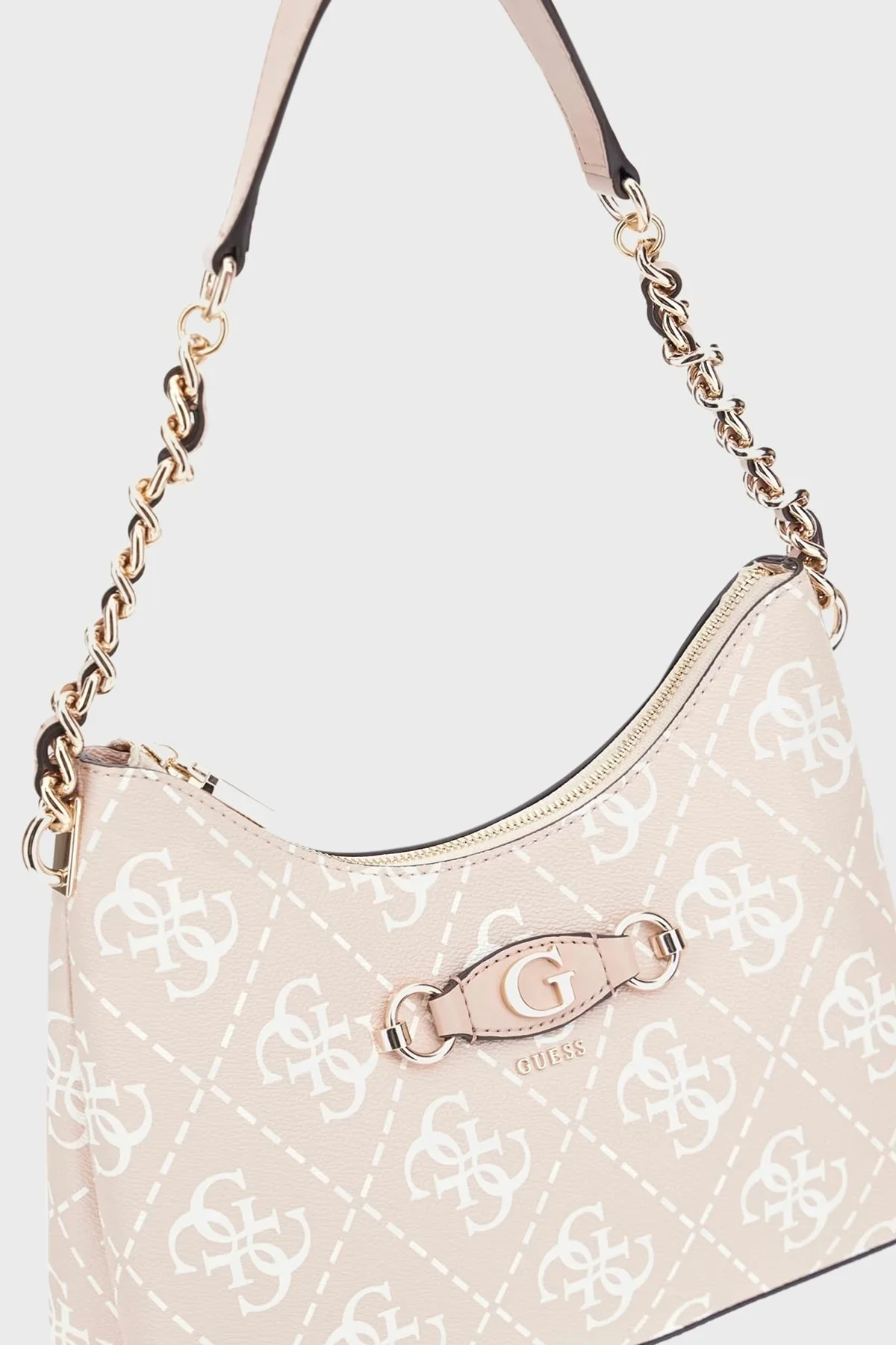 Guess Izzy Logolu Fermuarlı HWOQ8654010 Bayan Çanta HWOQ86 54010 SDL PUDRA - 9