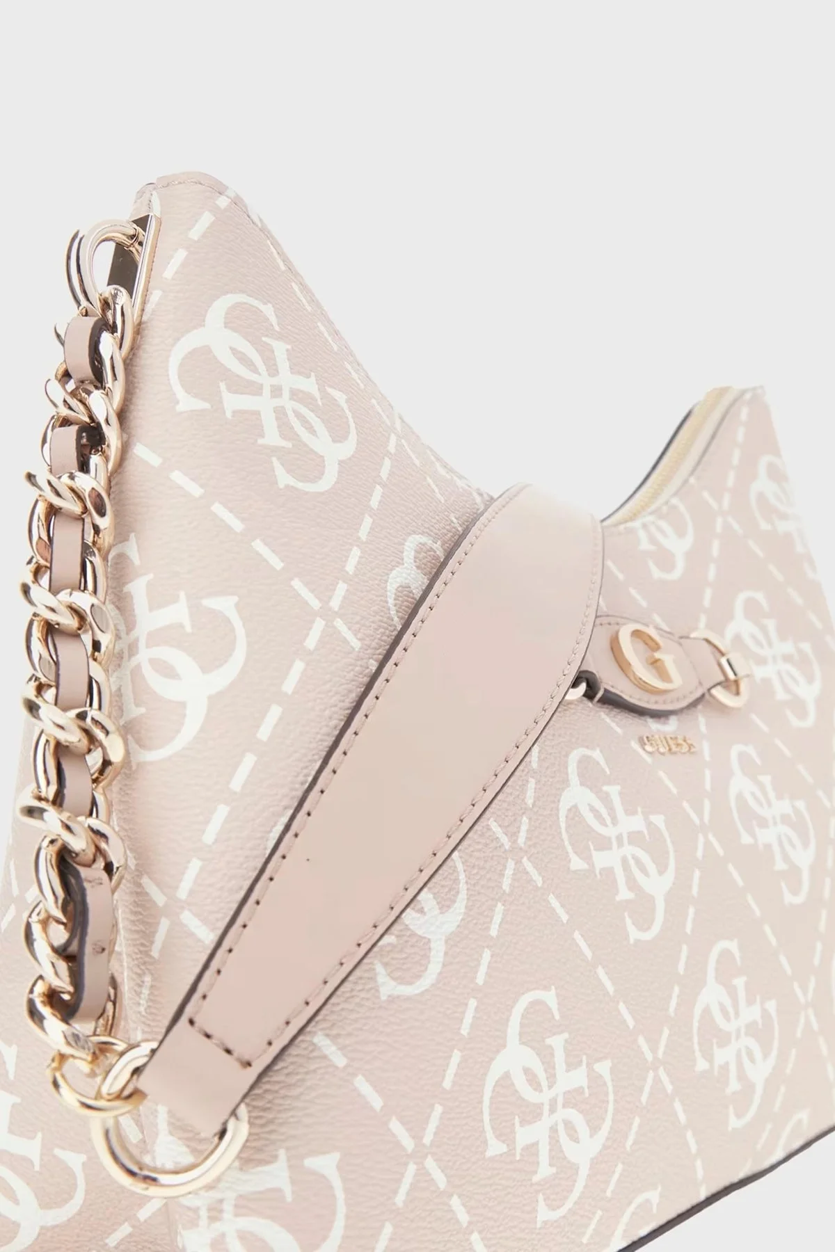 Guess Izzy Logolu Fermuarlı HWOQ8654010 Bayan Çanta HWOQ86 54010 SDL PUDRA - 10