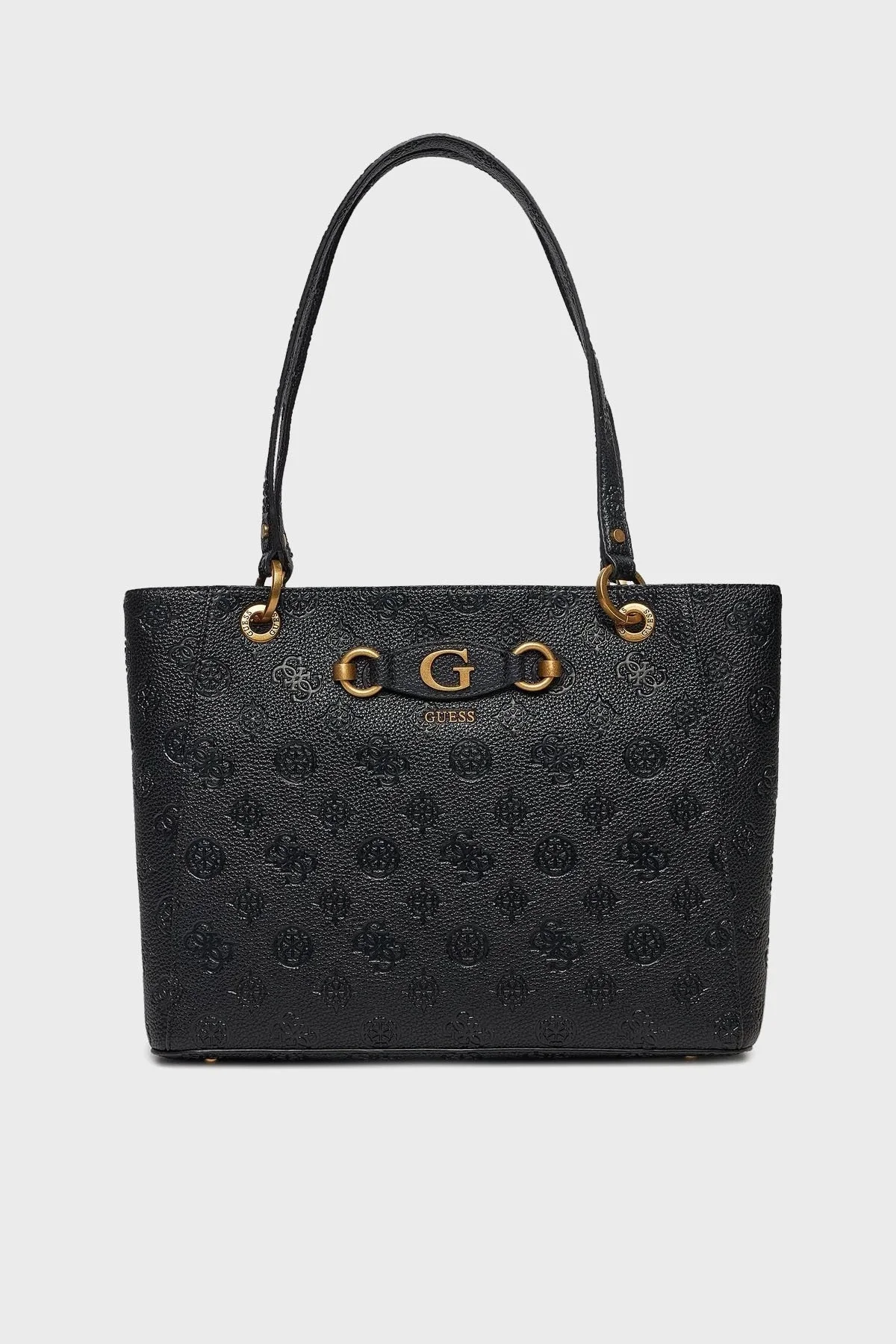 Guess Izzy Logolu Shopper HWPD92 09250 Bayan Çanta HWPD9209250 BLO SİYAH - 6
