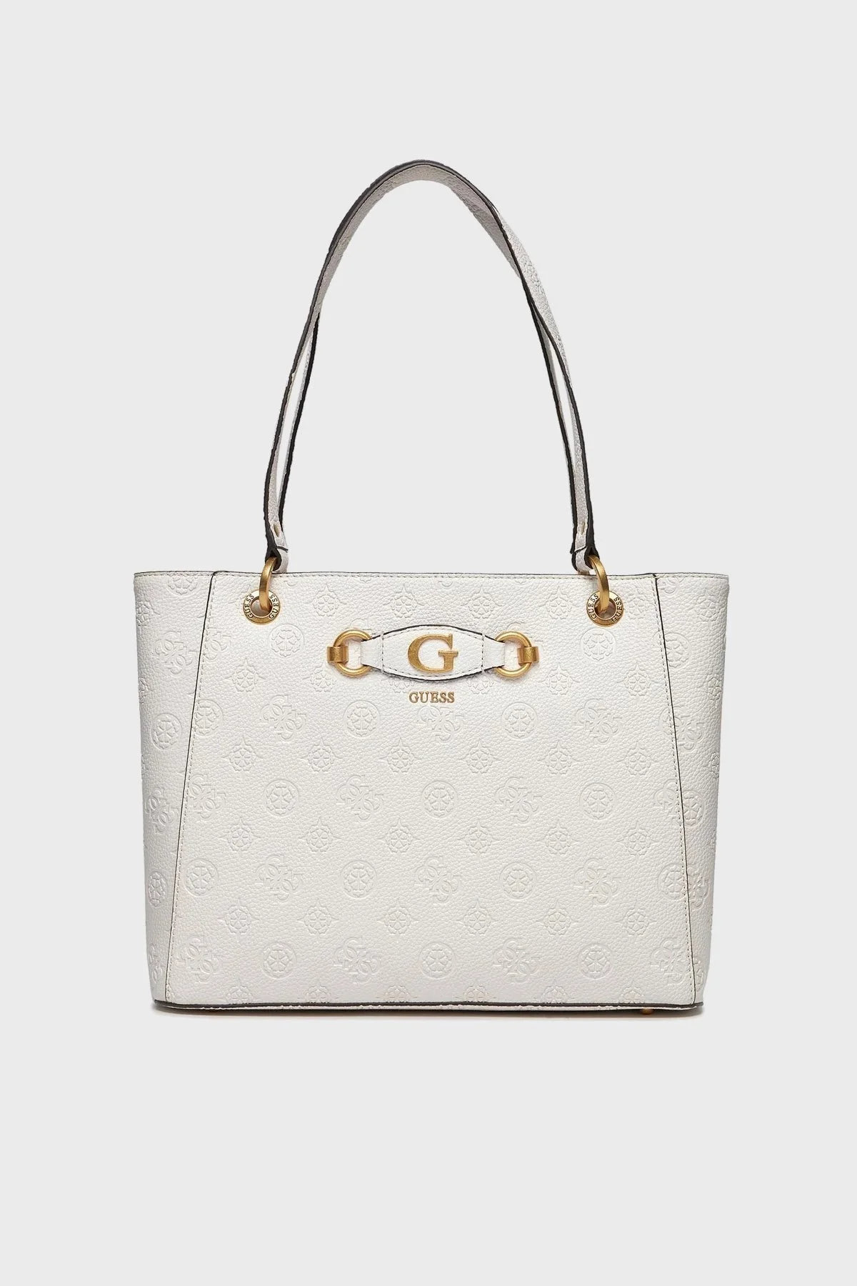 Guess Izzy Logolu Shopper HWPD92 09250 Bayan Çanta HWPD9209250 STL BEYAZ - 1