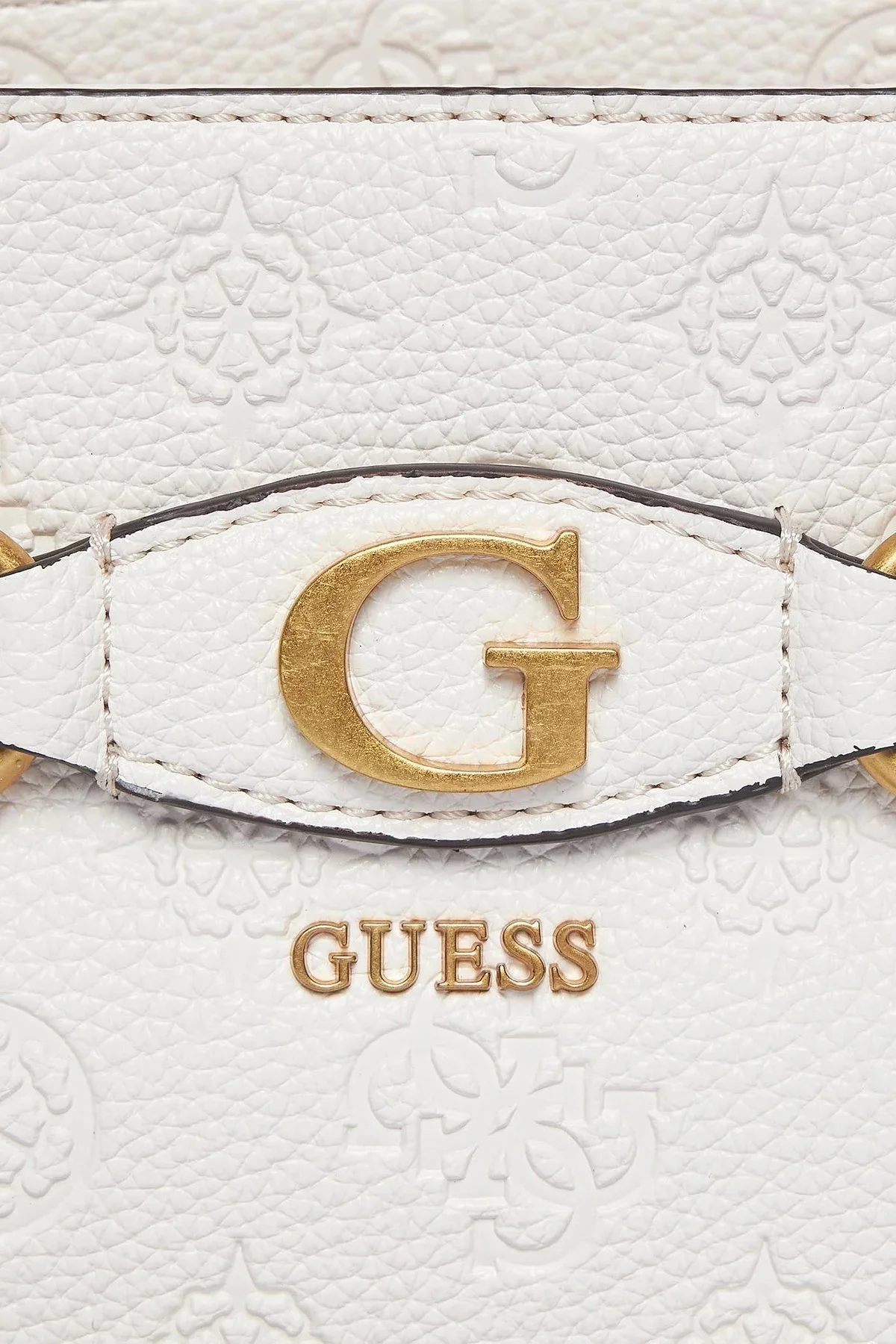 Guess Izzy Logolu Shopper HWPD92 09250 Bayan Çanta HWPD9209250 STL BEYAZ - 6