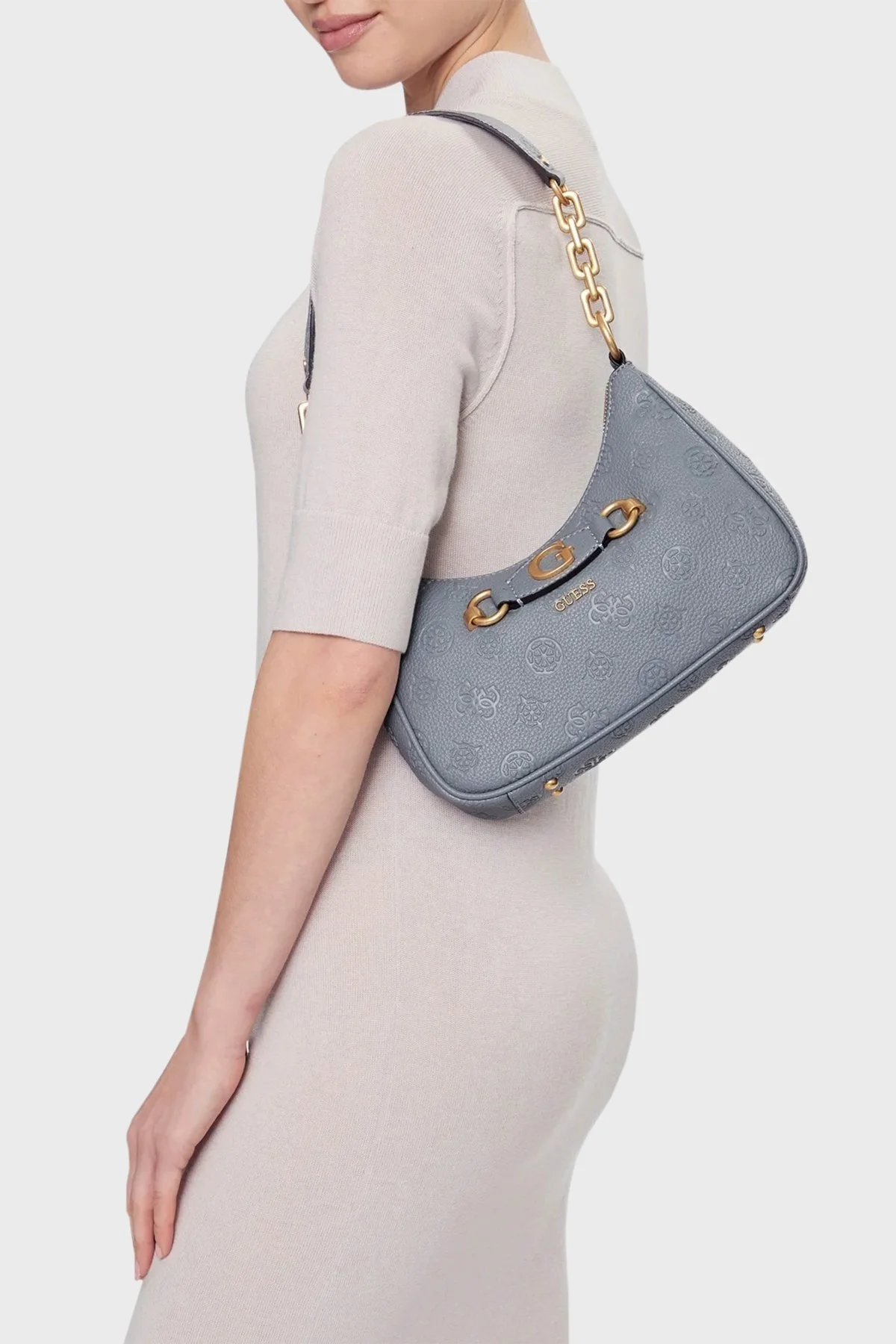 Guess Izzy Logolu Zincir Askılı HWPD9209180LDL Bayan Çanta HWPD9209180 LDL AÇIK MAVİ - 2