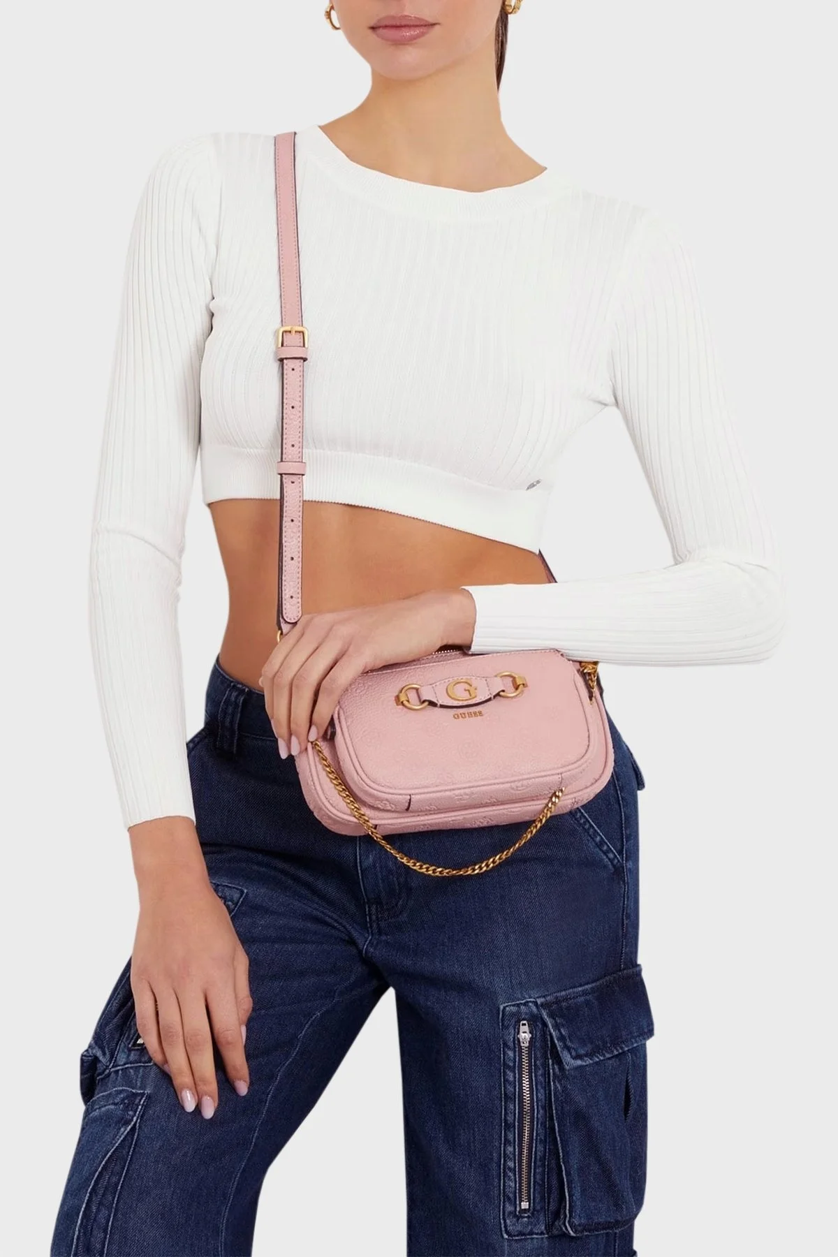 Guess Izzy Logolu Zincir Askılı HWPD9209710ARI Bayan Çanta HWPD9209710 ARI PUDRA - 2