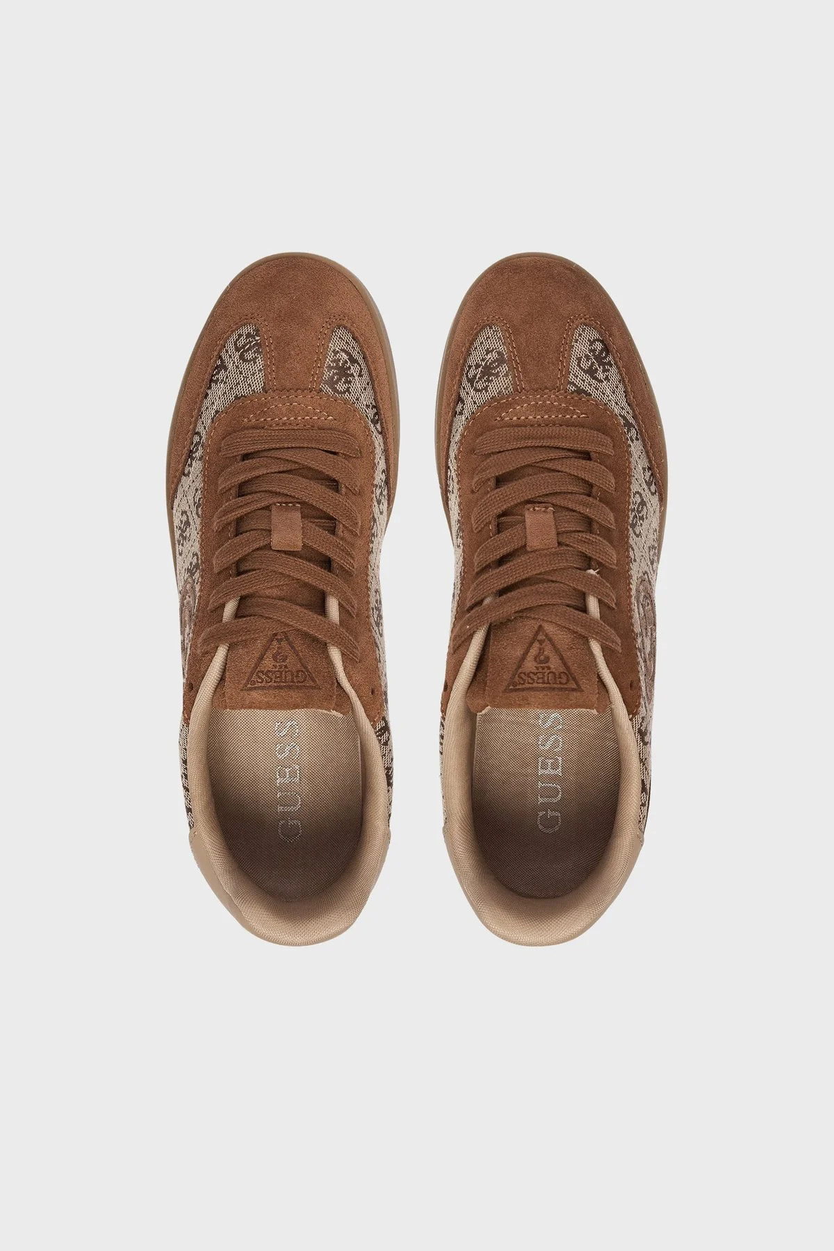 Guess Jacek 4G Logolu Süet Detaylı Sneaker FLTJACLEA12 Kadın Ayakkabı FLTJAC LEA12 COGNA Taba - 3