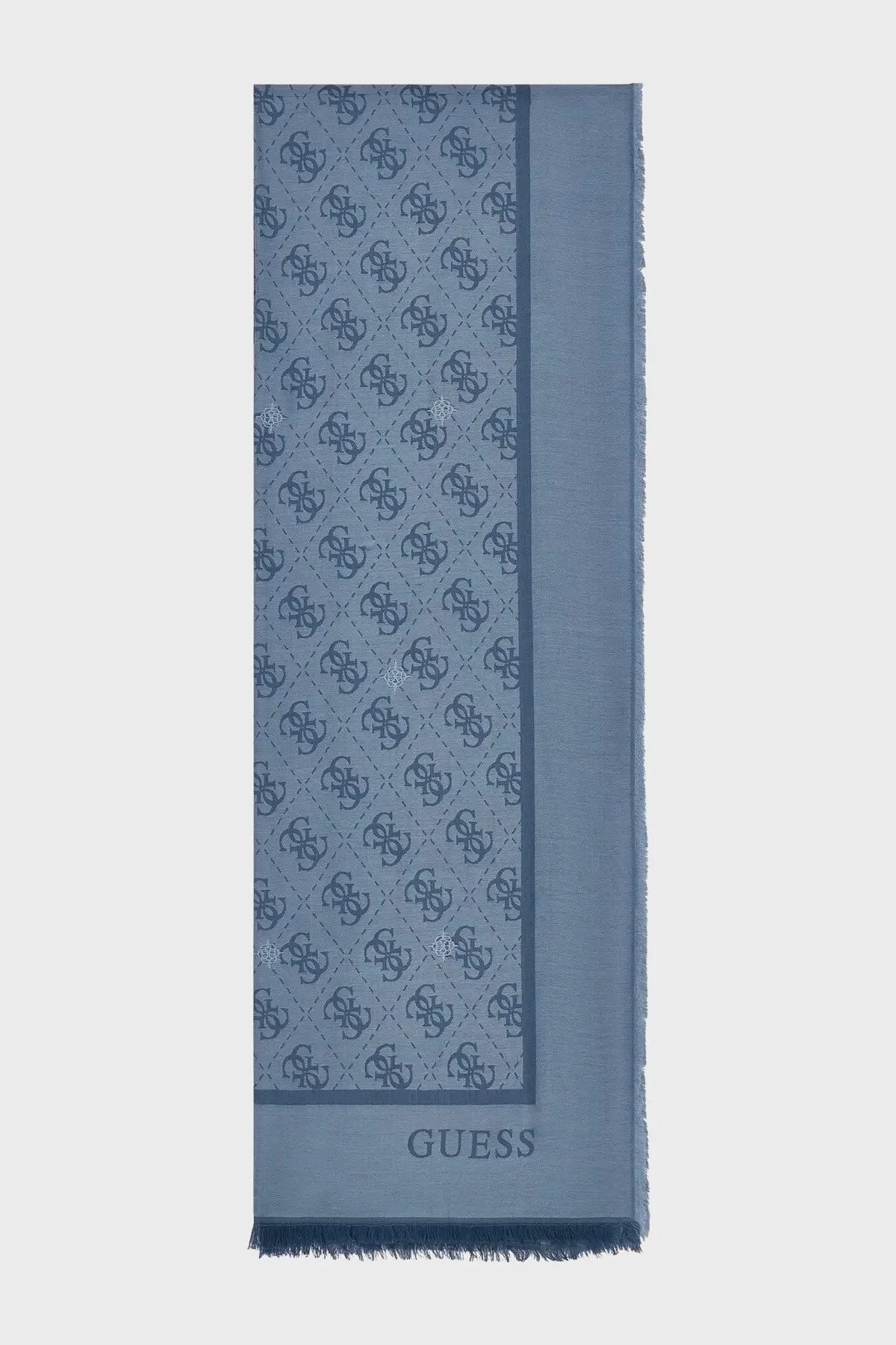 Guess Jacquard Logolu 70 x 180 AW5529VIS03 Kadın Şal AW5529 VIS03 PCB Açık mavi - 1