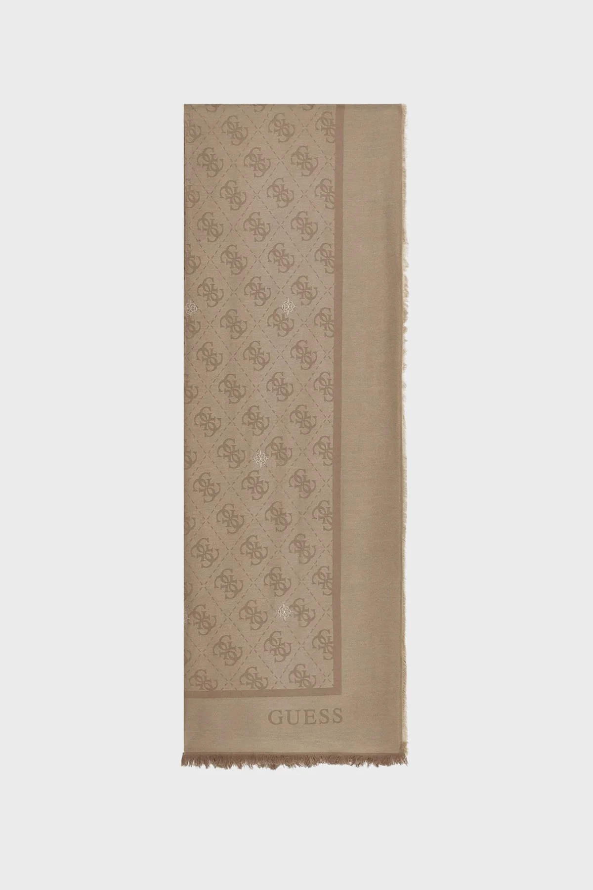 Guess Jacquard Logolu 70 x 180 cm AW5529VIS03 Kadın Şal AW5529 VIS03 BEI Bej - 1