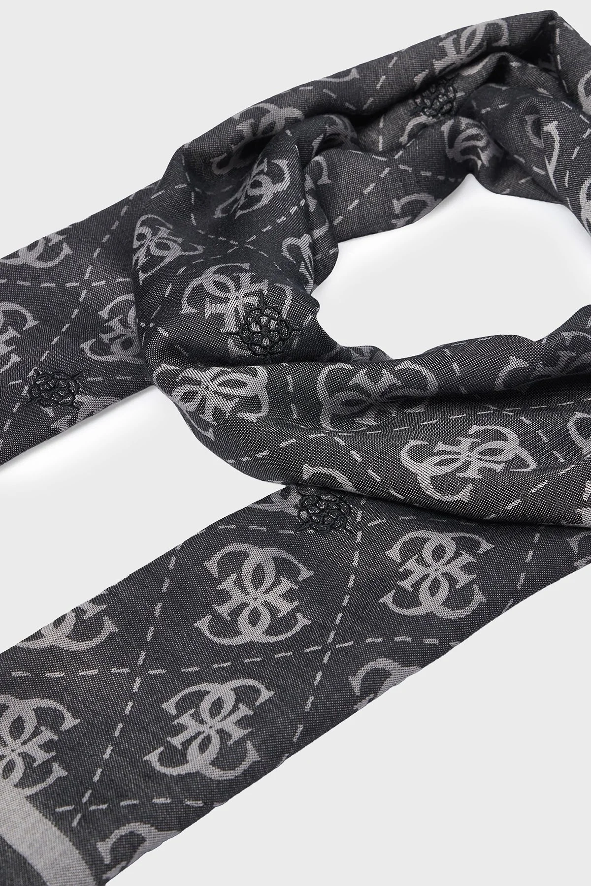 Guess Jacquard Logolu 70 x 180 cm AW5529VIS03 Kadın Şal AW5529 VIS03 BLA Siyah - 4