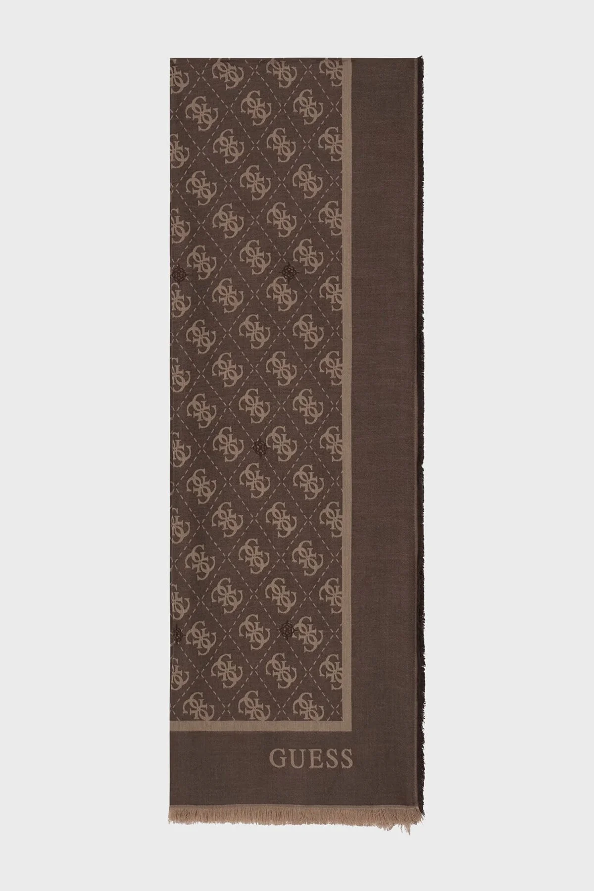 Guess Jacquard Logolu 70 x 180 cm AW5529VIS03 Kadın Şal AW5529 VIS03 BRO Kahve - 1