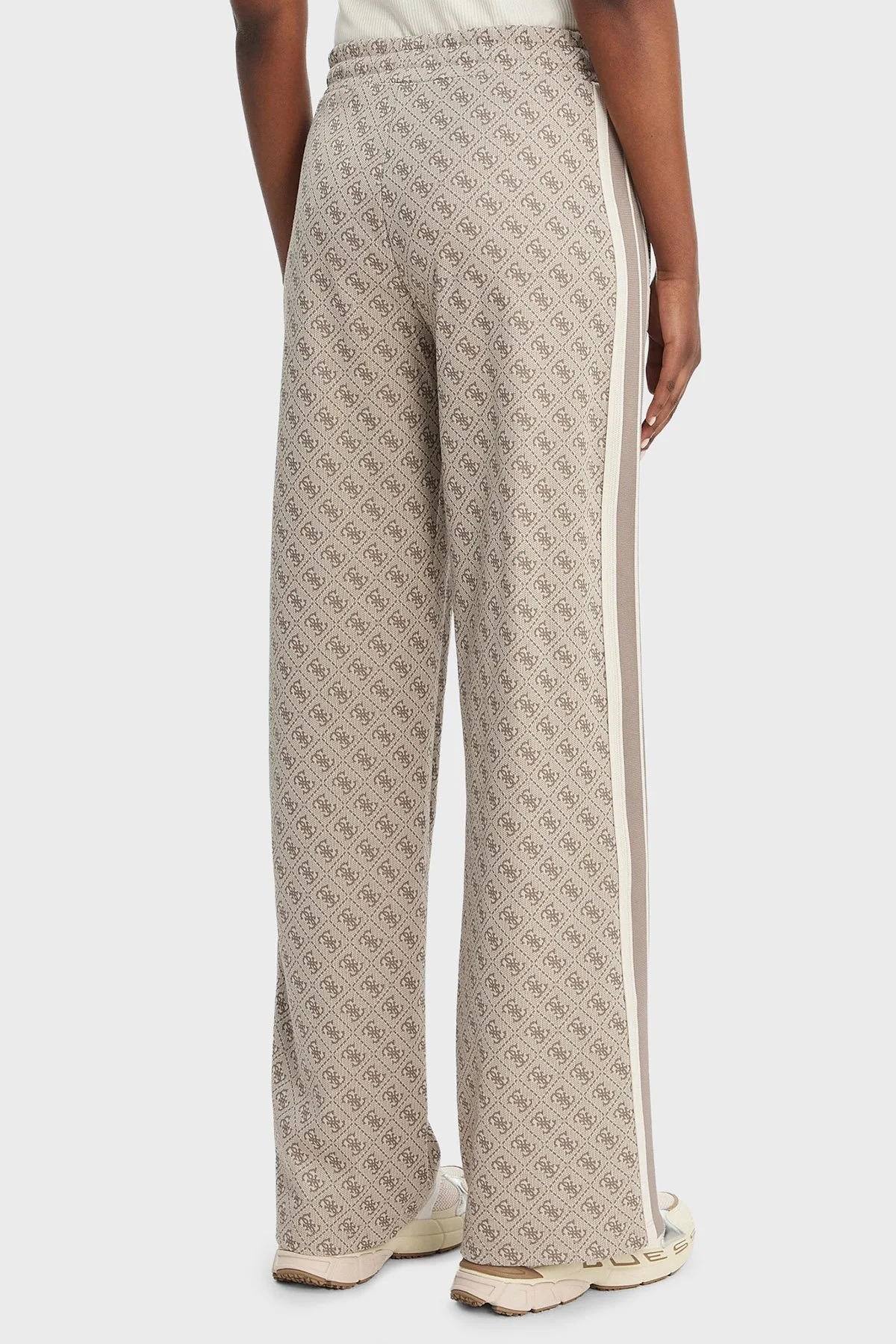 Guess Jacquard Pamuk Karışımlı Regular Fit 4G Logolu Yüksek Bel V6GB04K2955 Bayan Pantolon V6GB04 K2955 FMC4 SÜTLÜ KAHVE - 3