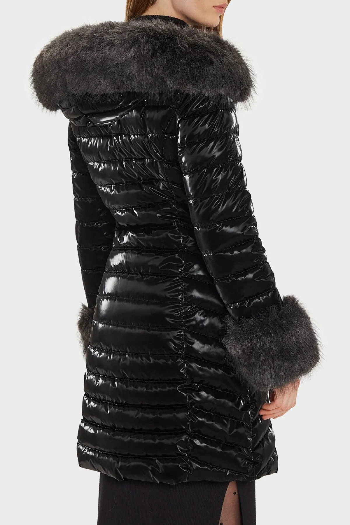 Marciano by Guess Janis Regular Fit Fermuarlı Kapüşonlu Şişme 4BGL027176A Bayan Mont 4BGL02 7176A JBLK SİYAH - 3