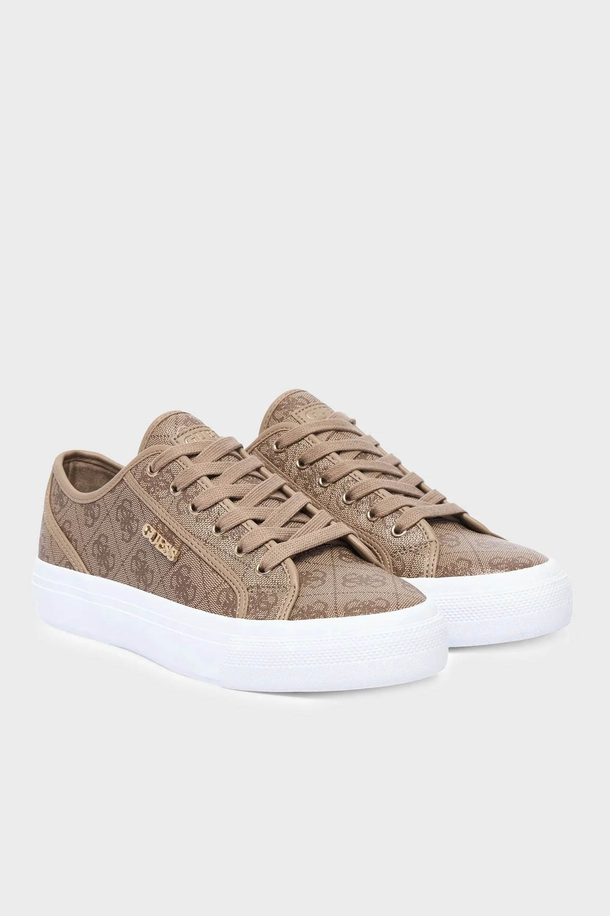Guess Jelexa 4G Logolu Sneaker FLTJ10FAL12 Kadın Ayakkabı FLTJ10 FAL12 MILK Kahve - 2