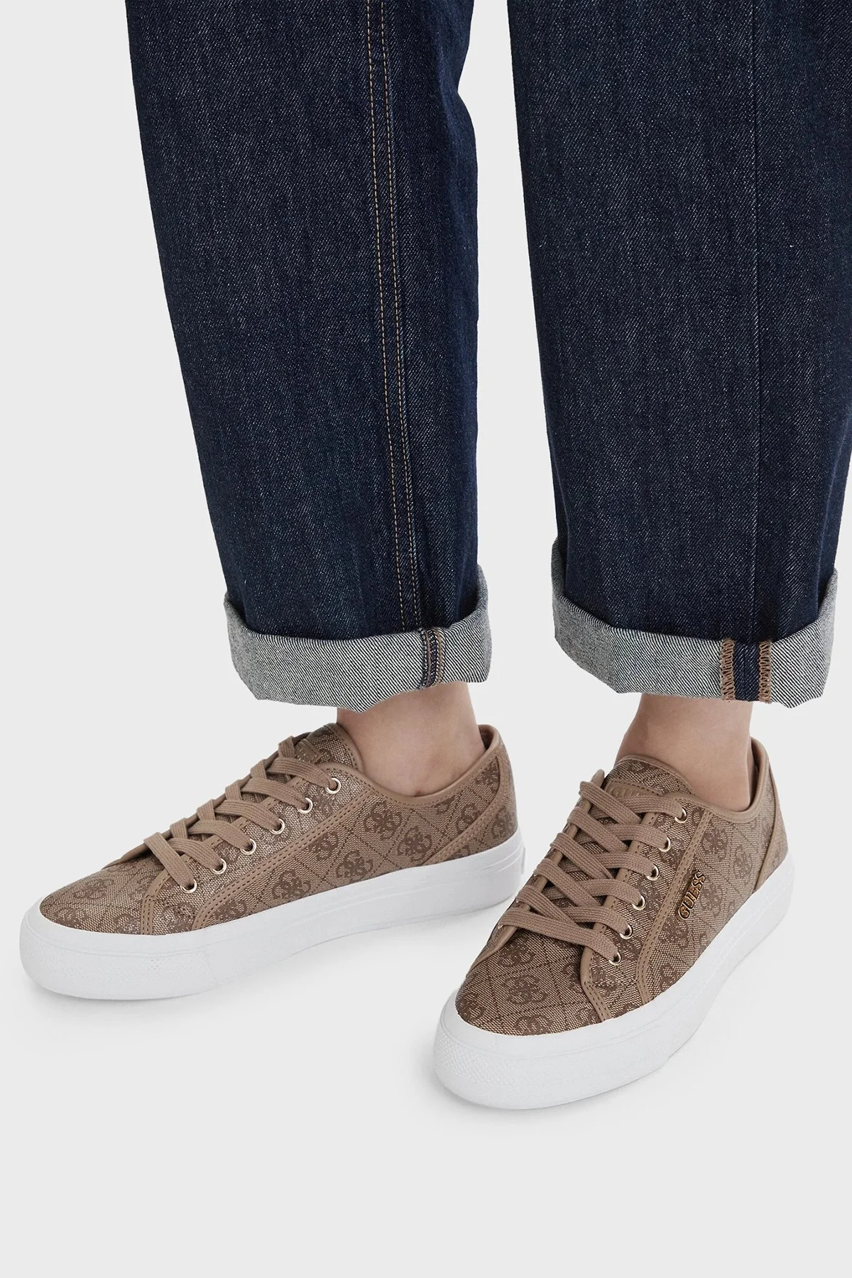 Guess Jelexa 4G Logolu Sneaker FLTJ10FAL12 Kadın Ayakkabı FLTJ10 FAL12 MILK Kahve - 3