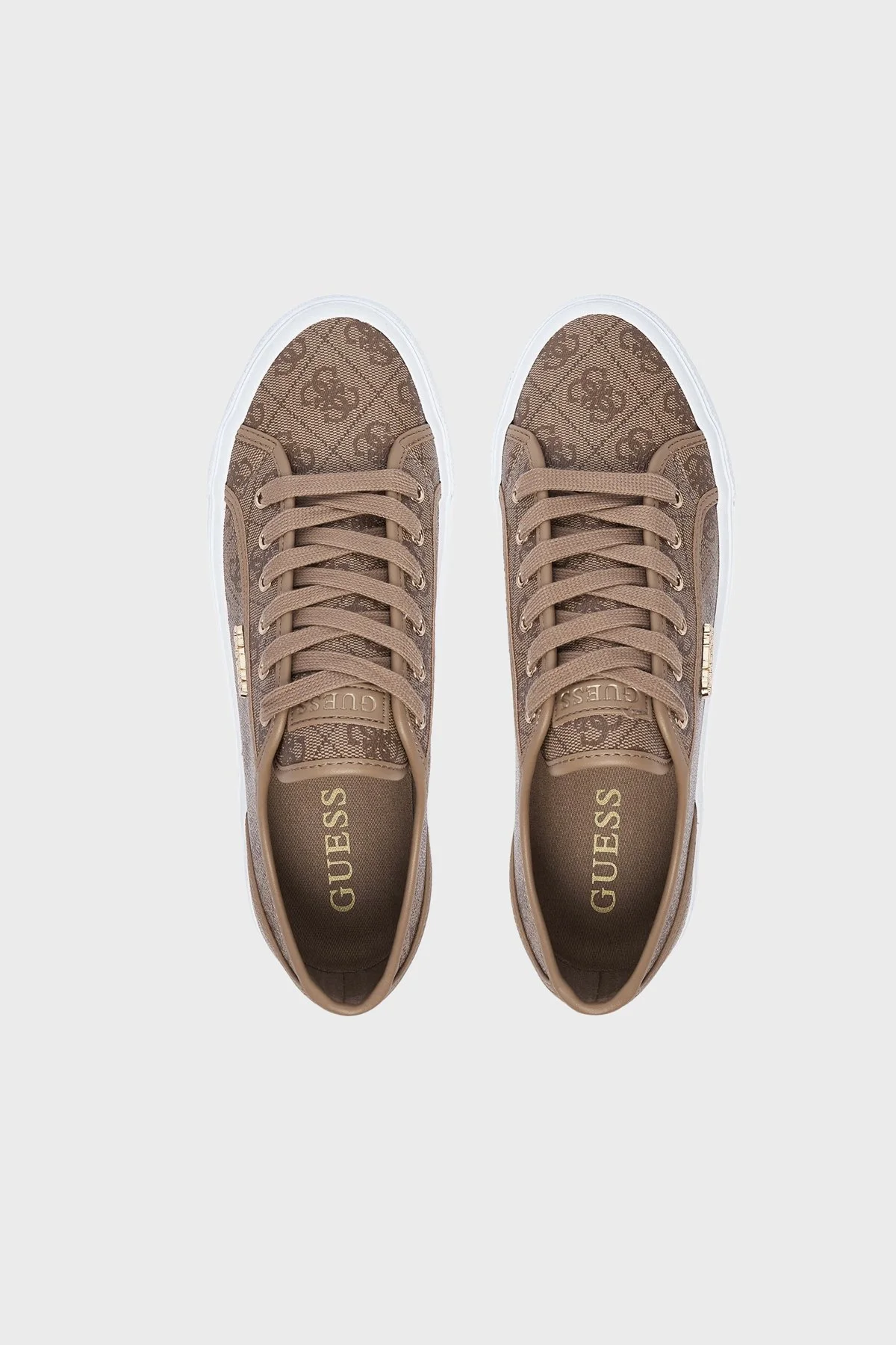 Guess Jelexa 4G Logolu Sneaker FLTJ10FAL12 Kadın Ayakkabı FLTJ10 FAL12 MILK Kahve - 4
