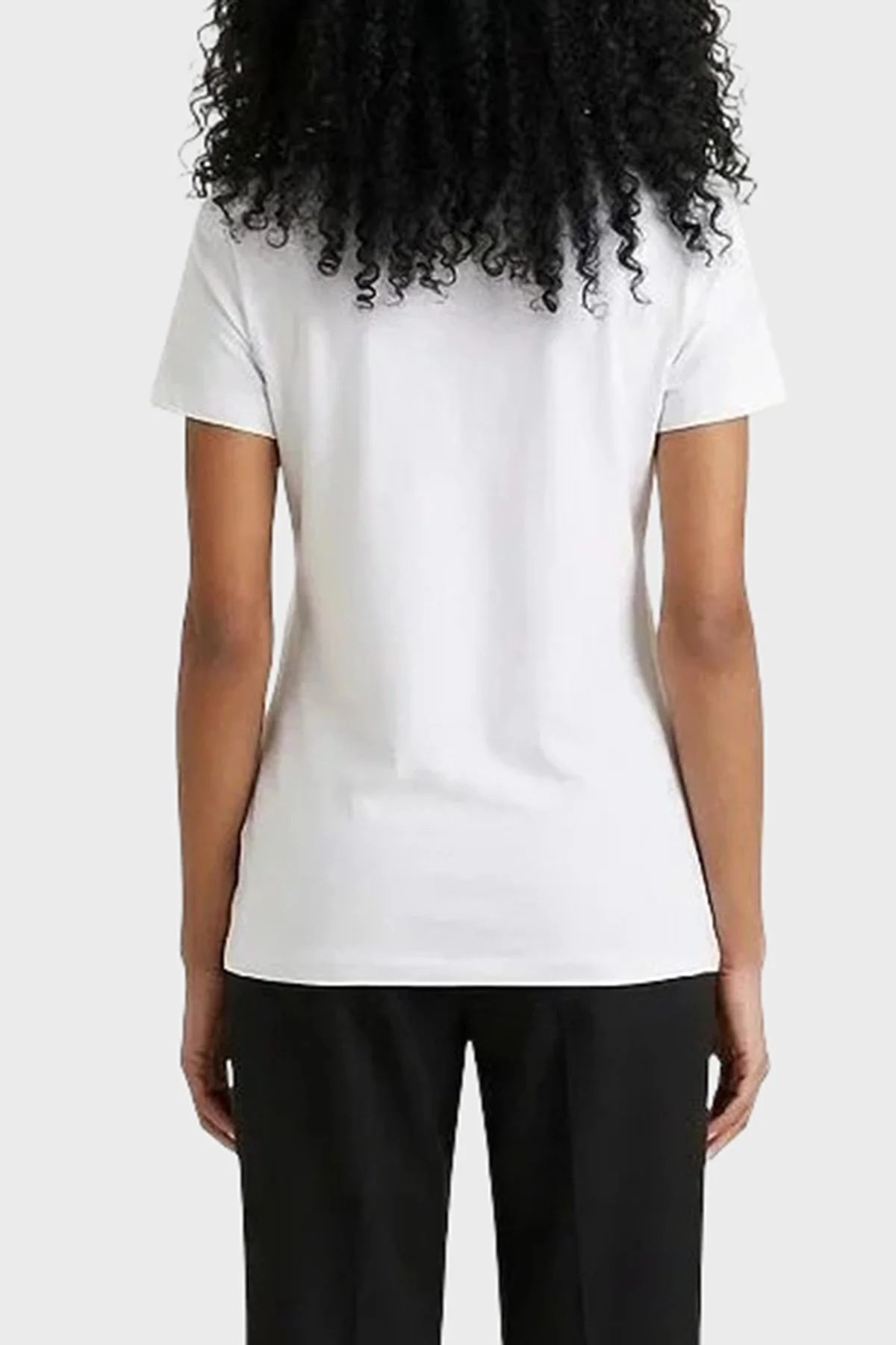 Guess Jersey Pamuklu Slim Fit Logo Baskılı W6GI11K3026 Bayan T Shirt W6GI11 K3026 G011 BEYAZ - 3