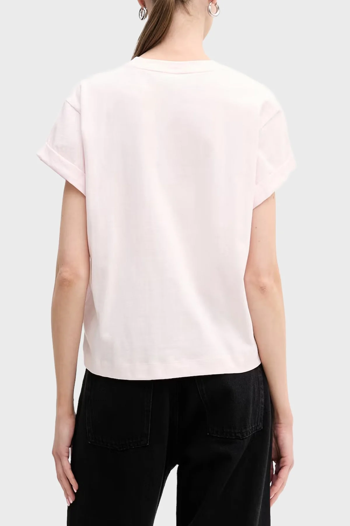 Guess Jersey Pamuklu Taş Detaylı Regular Fit Bisiklet Yaka W6RI30I3Z14 Bayan T Shirt W6RI30 I3Z14 A627 PEMBE - 3