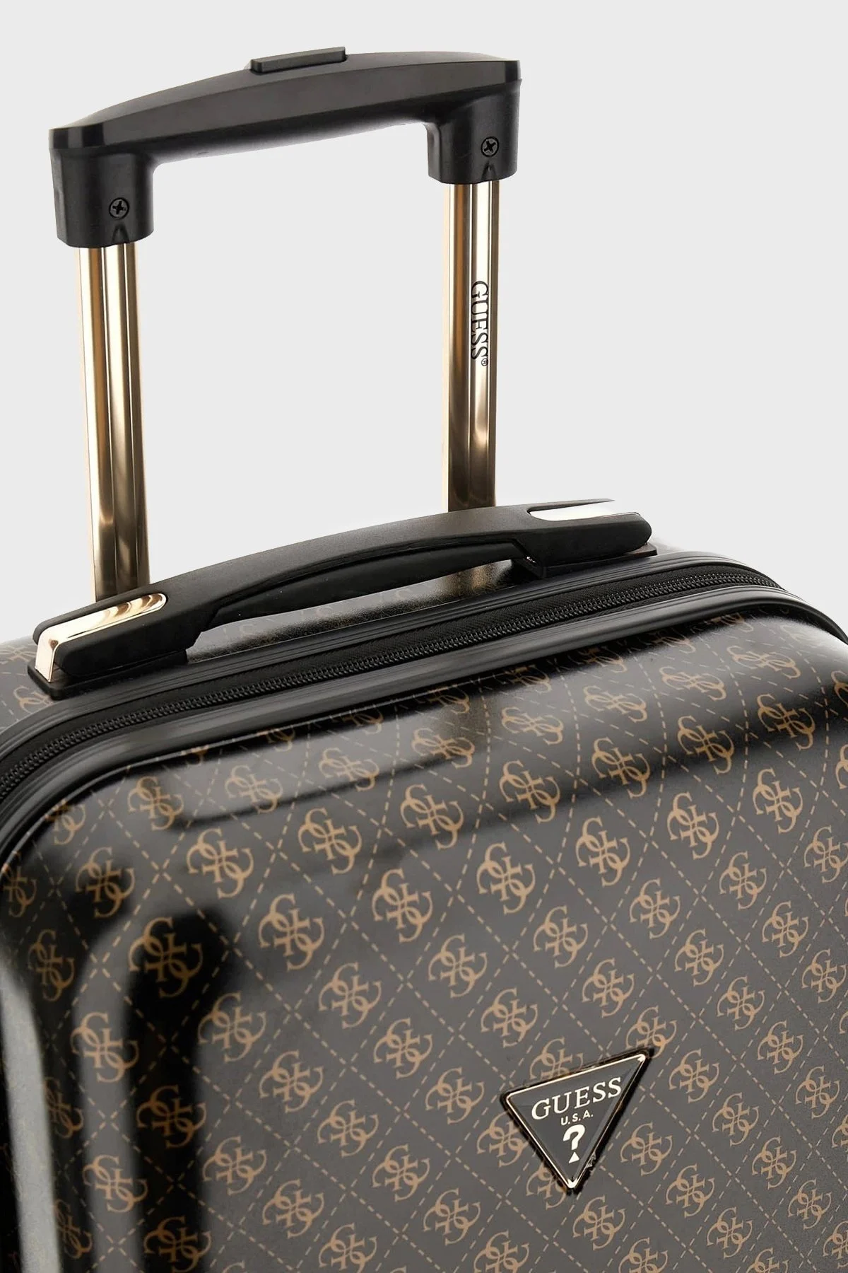 Guess Jesco Logolu Desenli Kabin Boy TWH83899830 Bayan Valiz TWH838 99830 BRO SİYAH-KAHVE - 4
