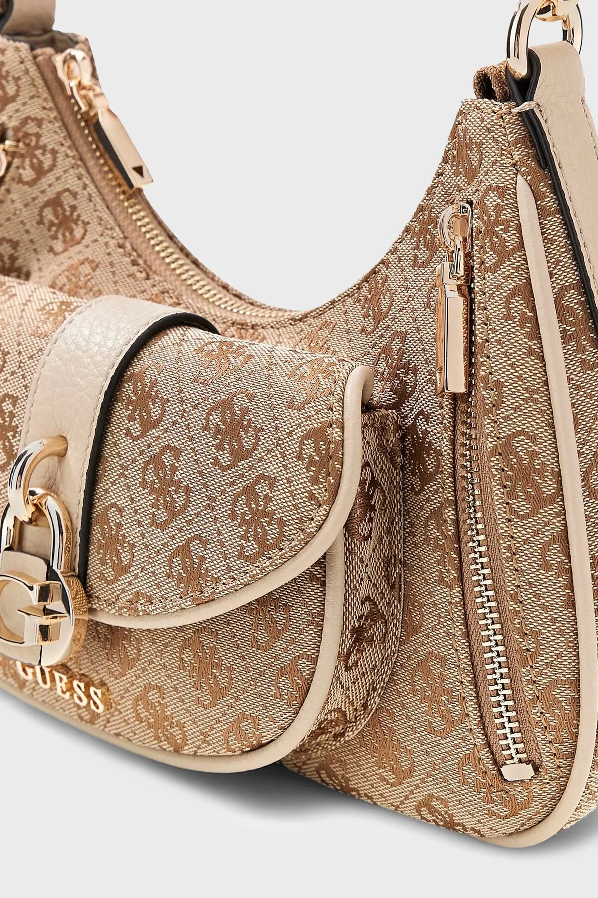 Guess Jessa Logolu Çıkarılabilir Askılı HWJG8362180 Bayan Çanta HWJG83 62180 LTL KAHVE - 4