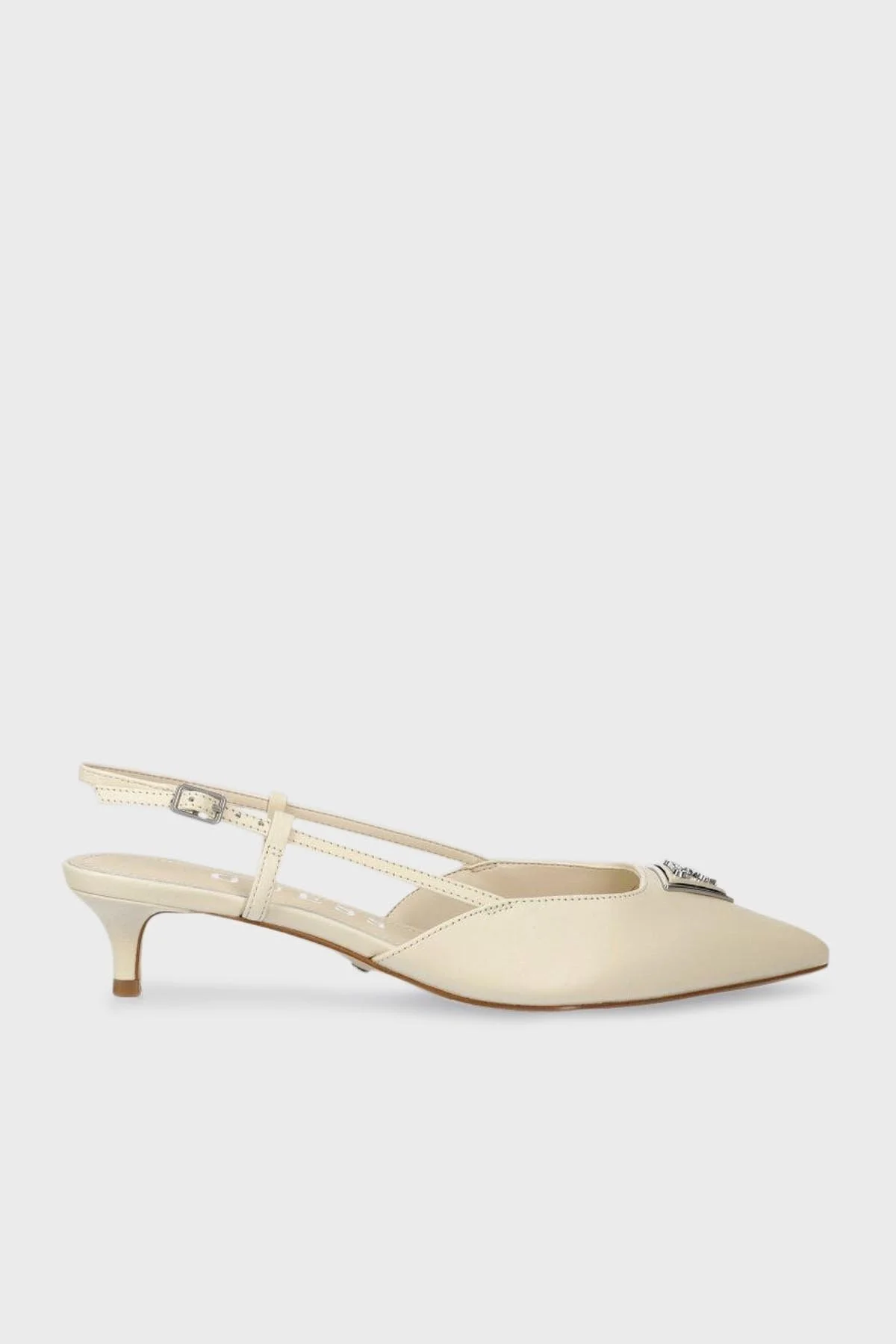 Guess Jesson Hakiki Deri Kısa Topuklu Slingback FLPJESLEA05CREAM Bayan Ayakkabı FLPJESLEA05 CREAM KREM - 1