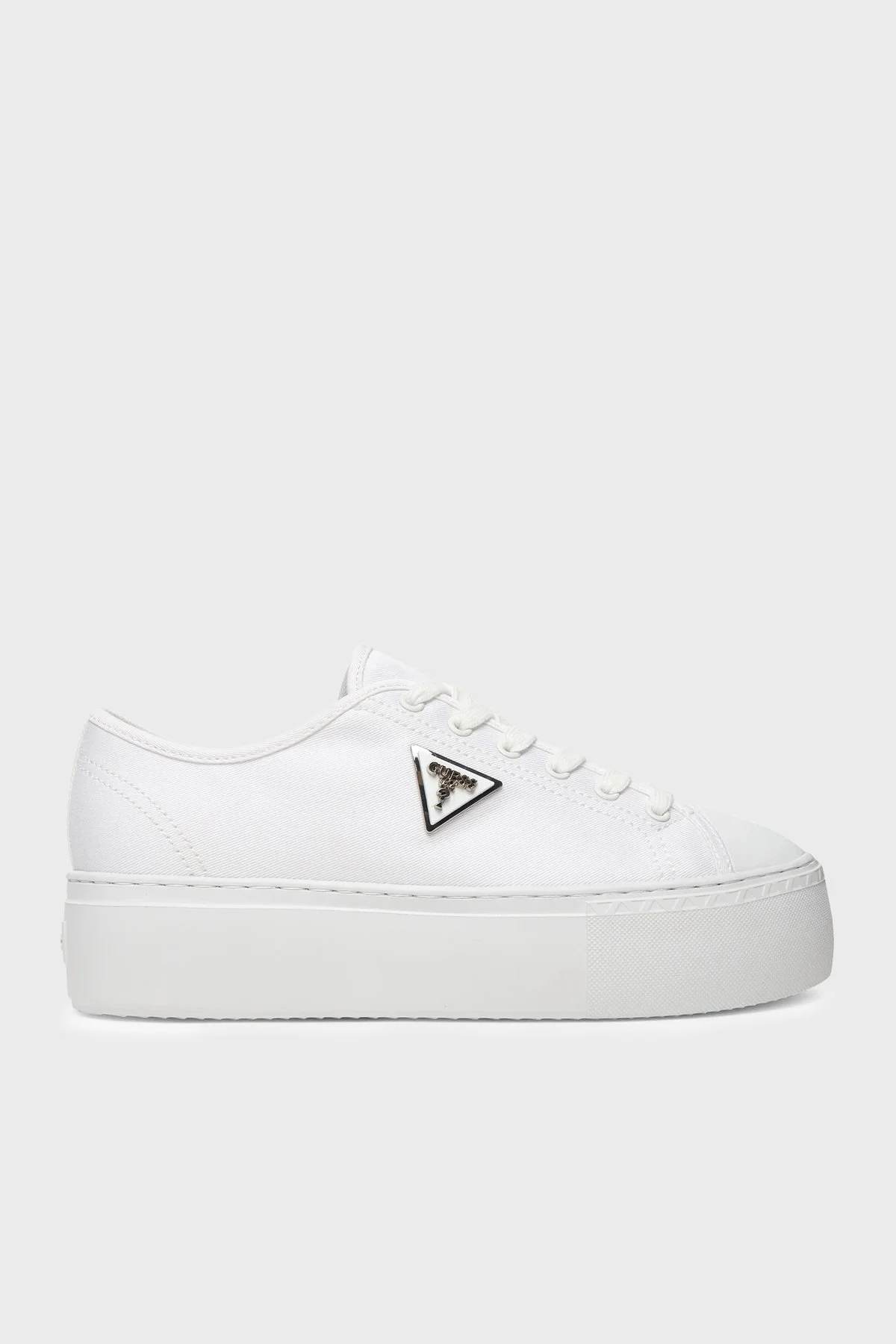 Guess Joezi Logolu Kalın Tabanlı Sneaker FLJJZ3FAB12 Bayan Ayakkabı FLJJZ3 FAB12 WHITE BEYAZ - 1