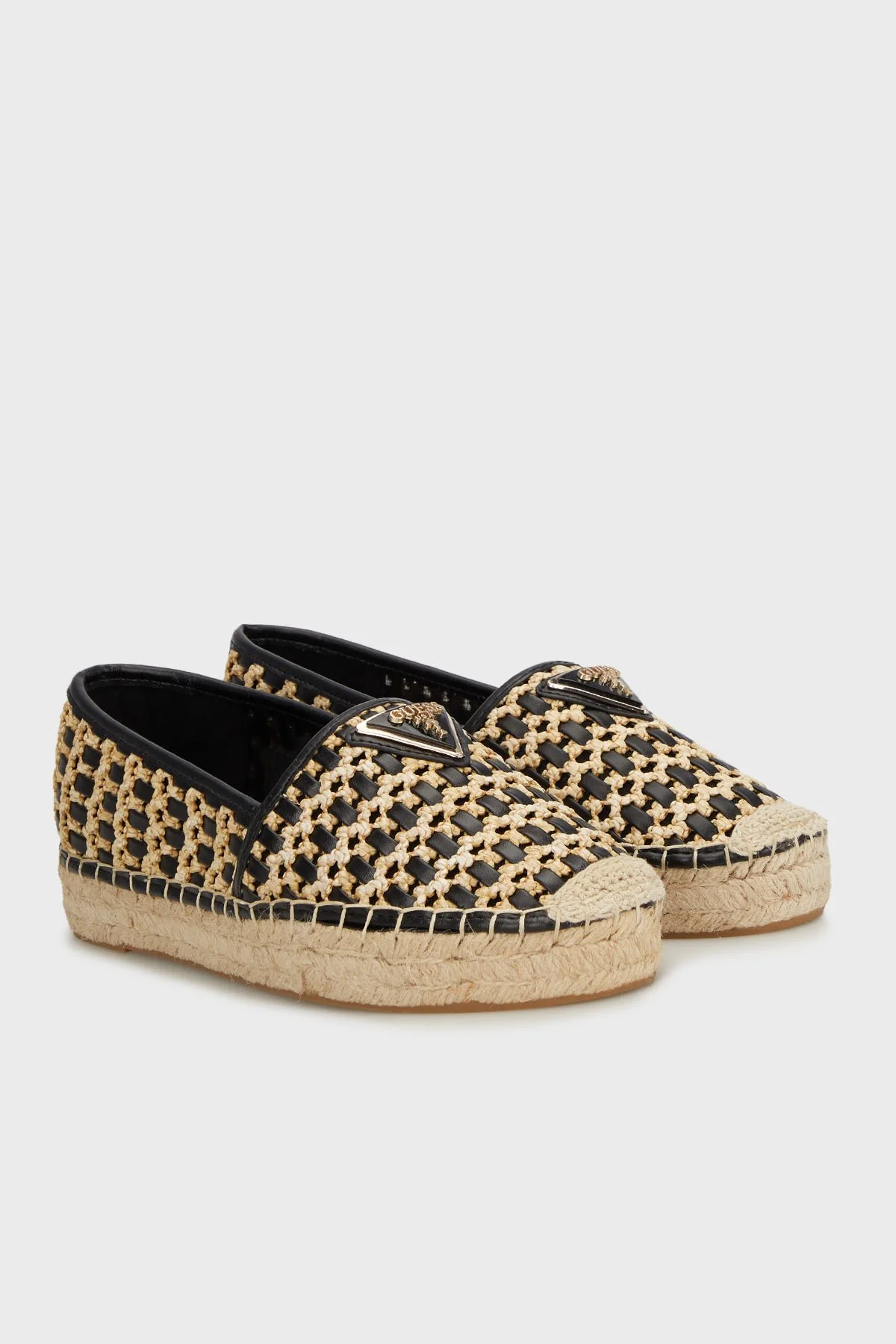 Guess Jolandon Logolu Hasır FLJDNNFAB14 Kadın Espadril FLJDNN FAB14 BLACK SİYAH - 2